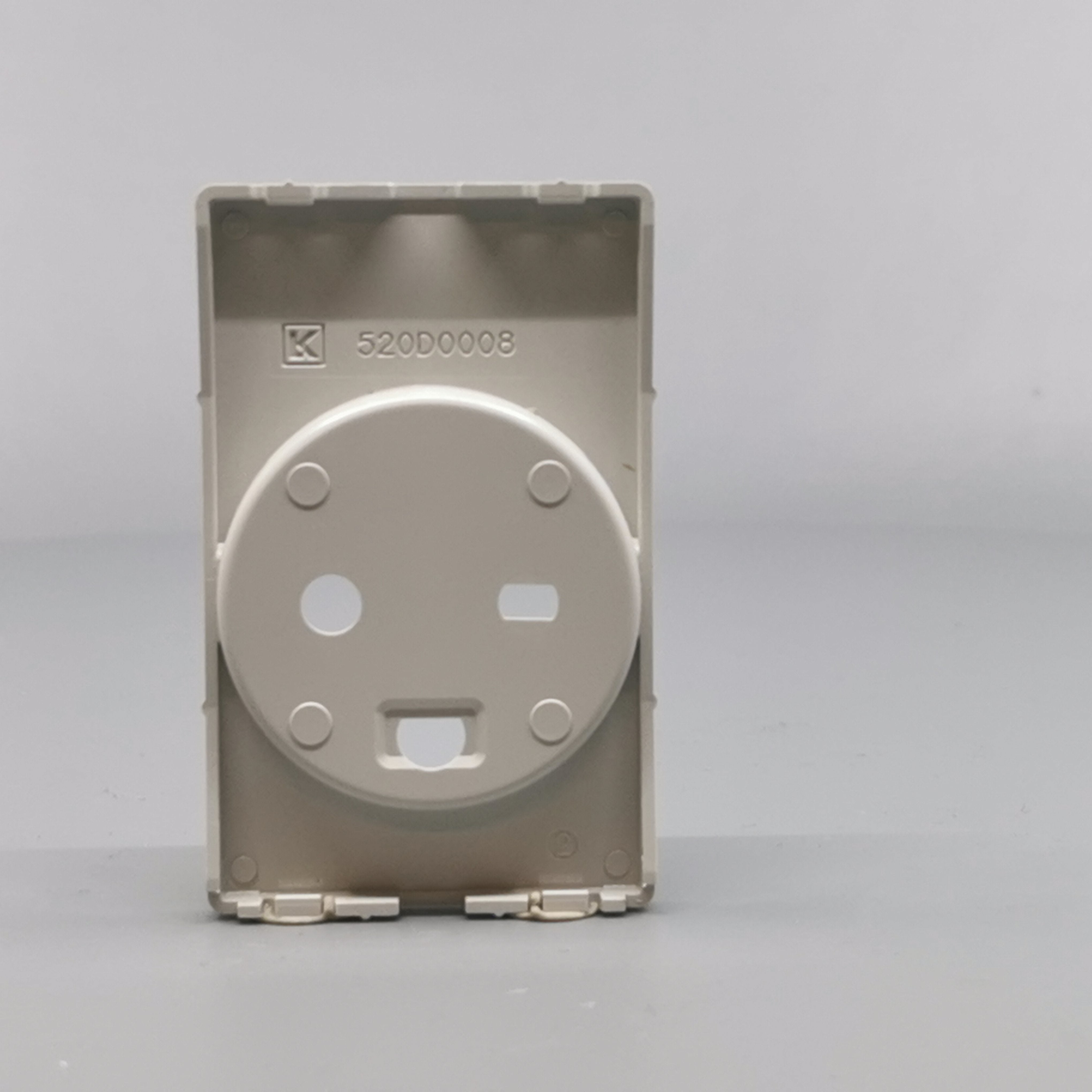 Fuga afdækning til hospital stikkontakt m. jord 1½ modul - lysegrå