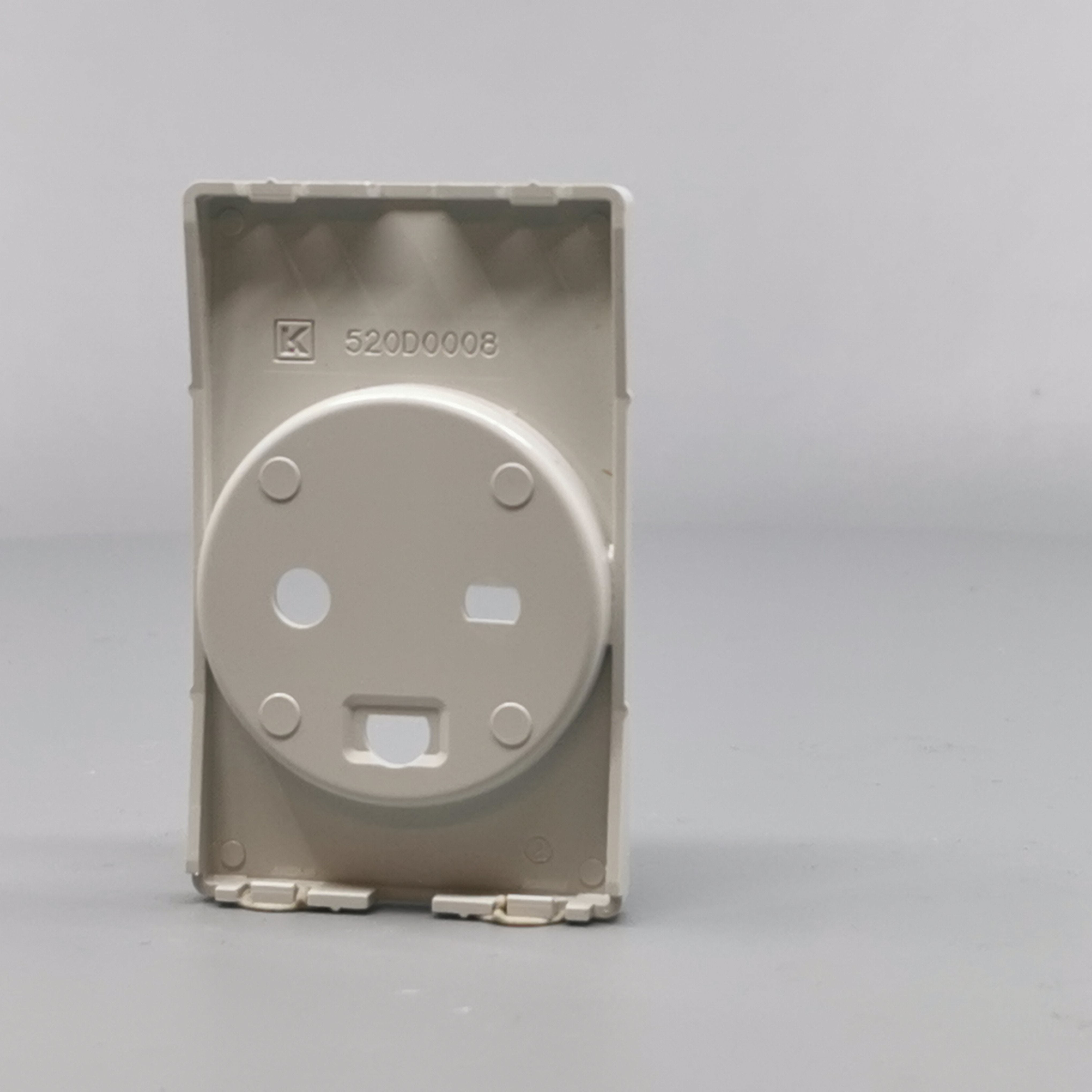 Fuga afdækning til hospital stikkontakt m. jord 1½ modul - lysegrå