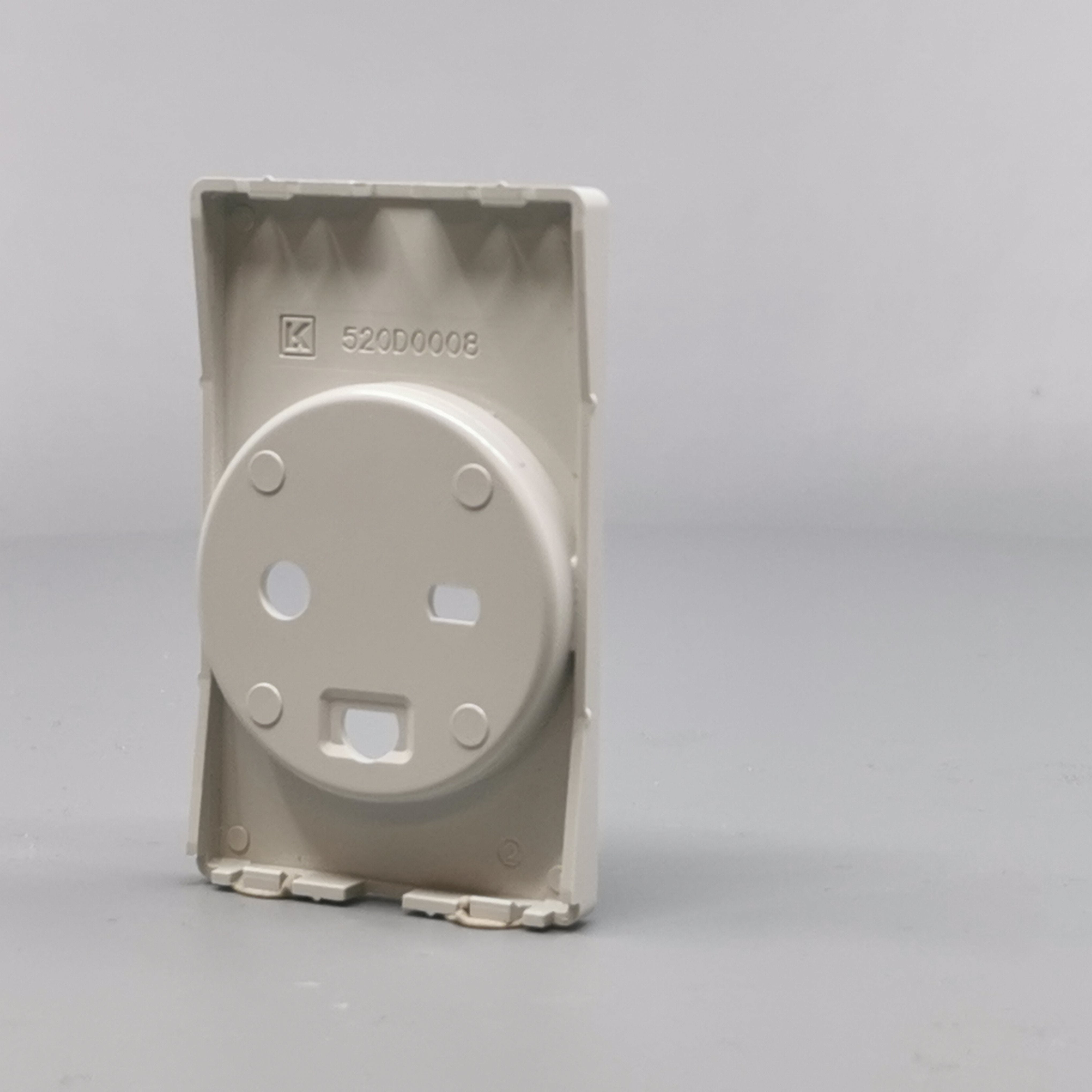 Fuga afdækning til hospital stikkontakt m. jord 1½ modul - lysegrå