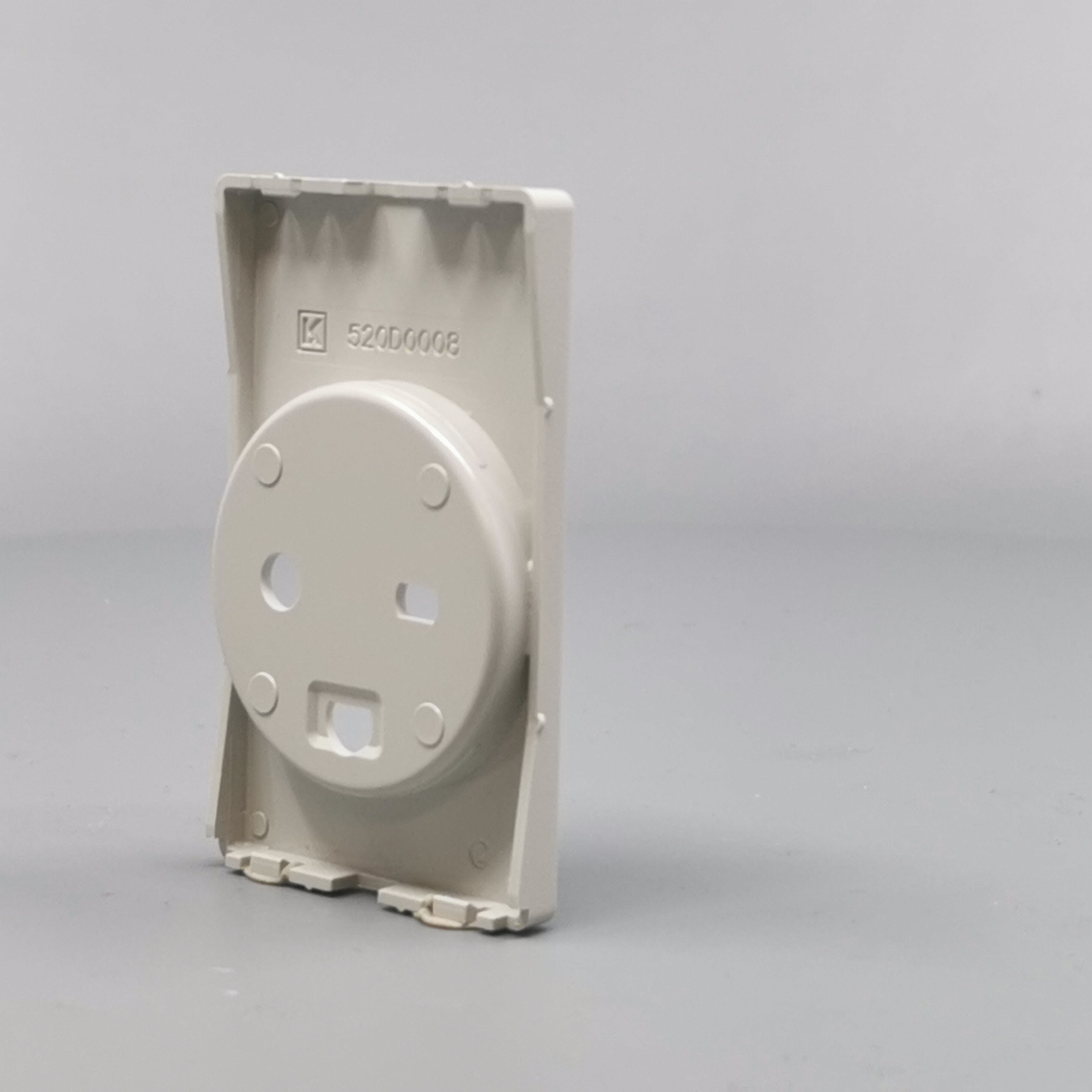 Fuga afdækning til hospital stikkontakt m. jord 1½ modul - lysegrå