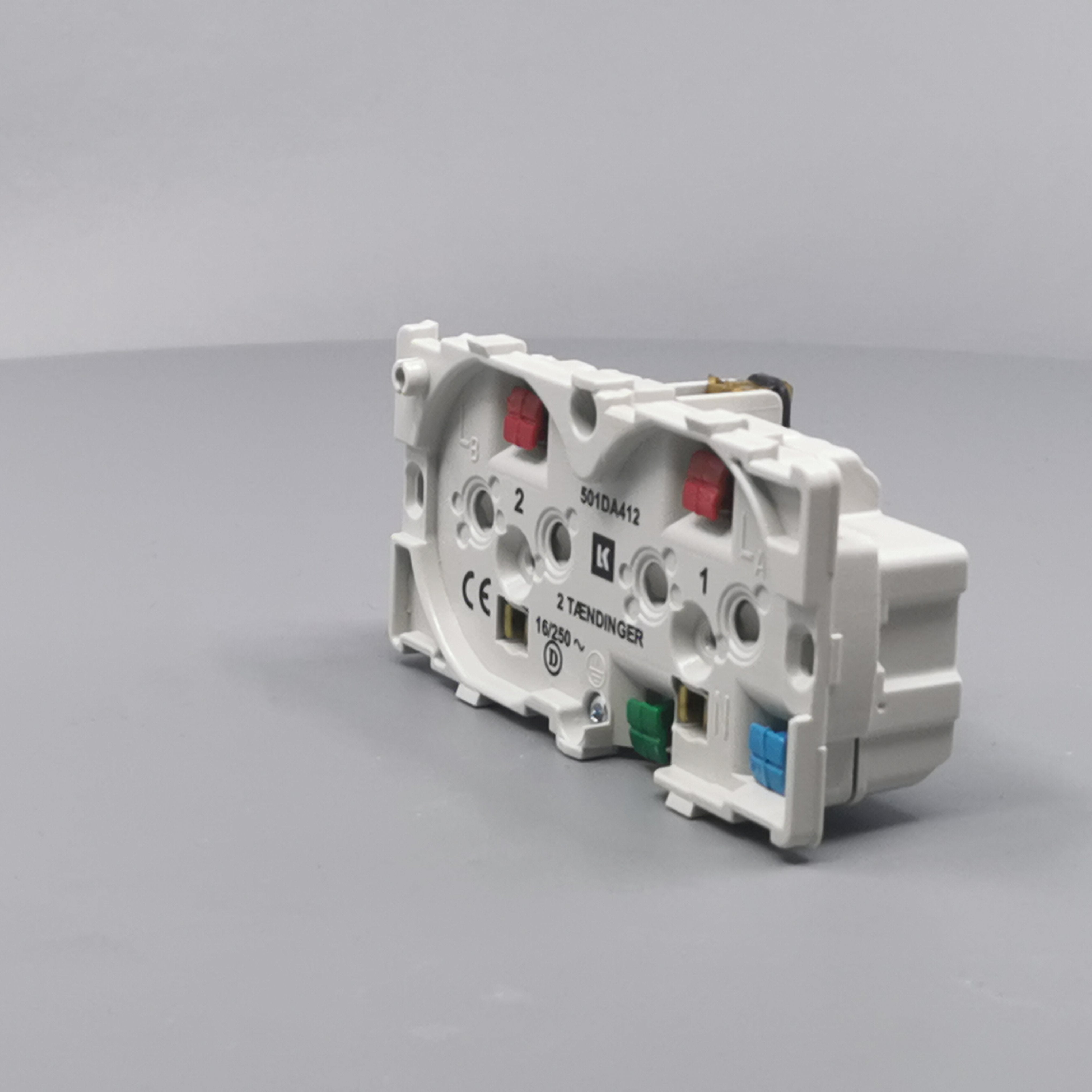 Fuga dobbelt stikkontakt for 2 tændinger 2-polet m