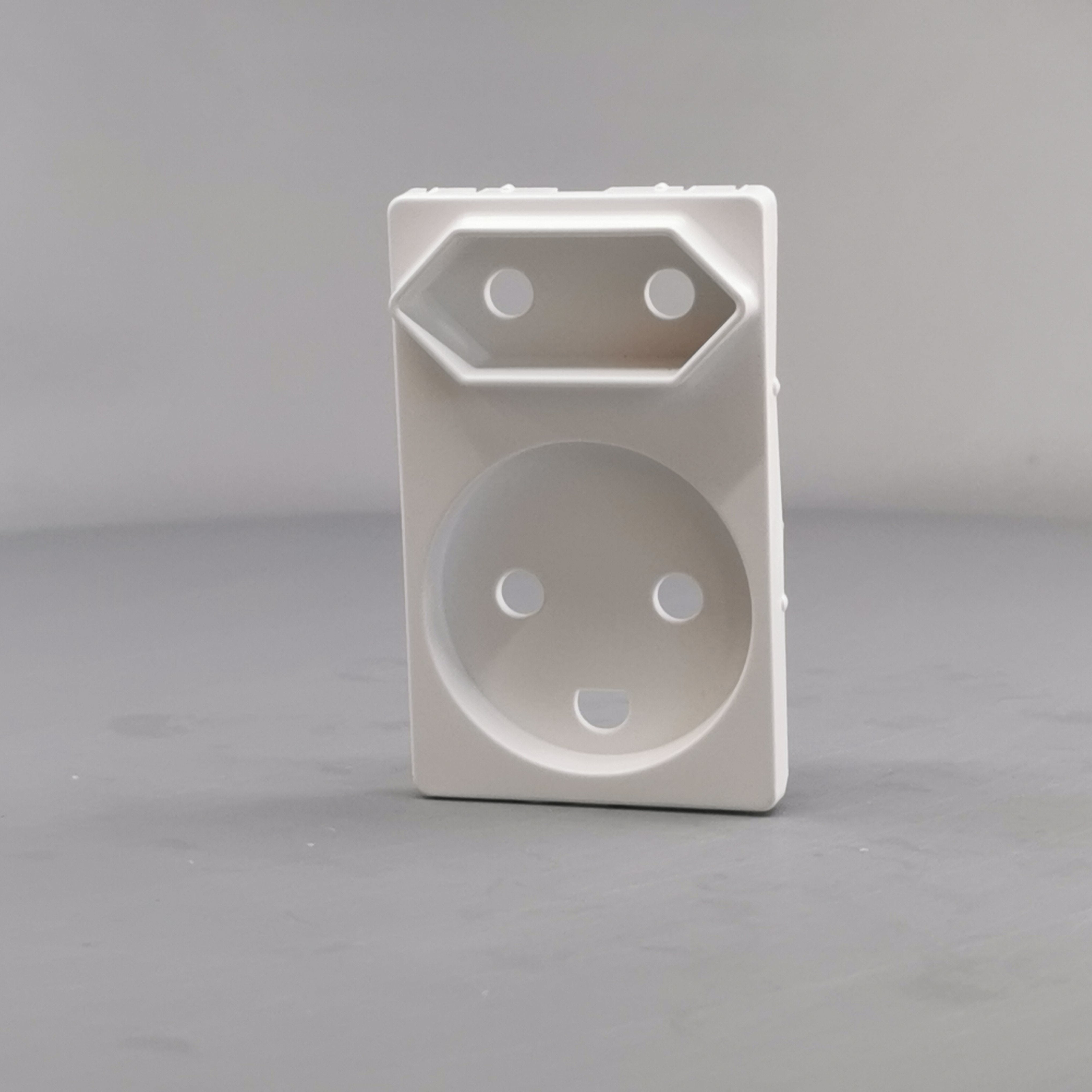 Fuga afdækning dobbelt stikkontakt 1 flad hvid