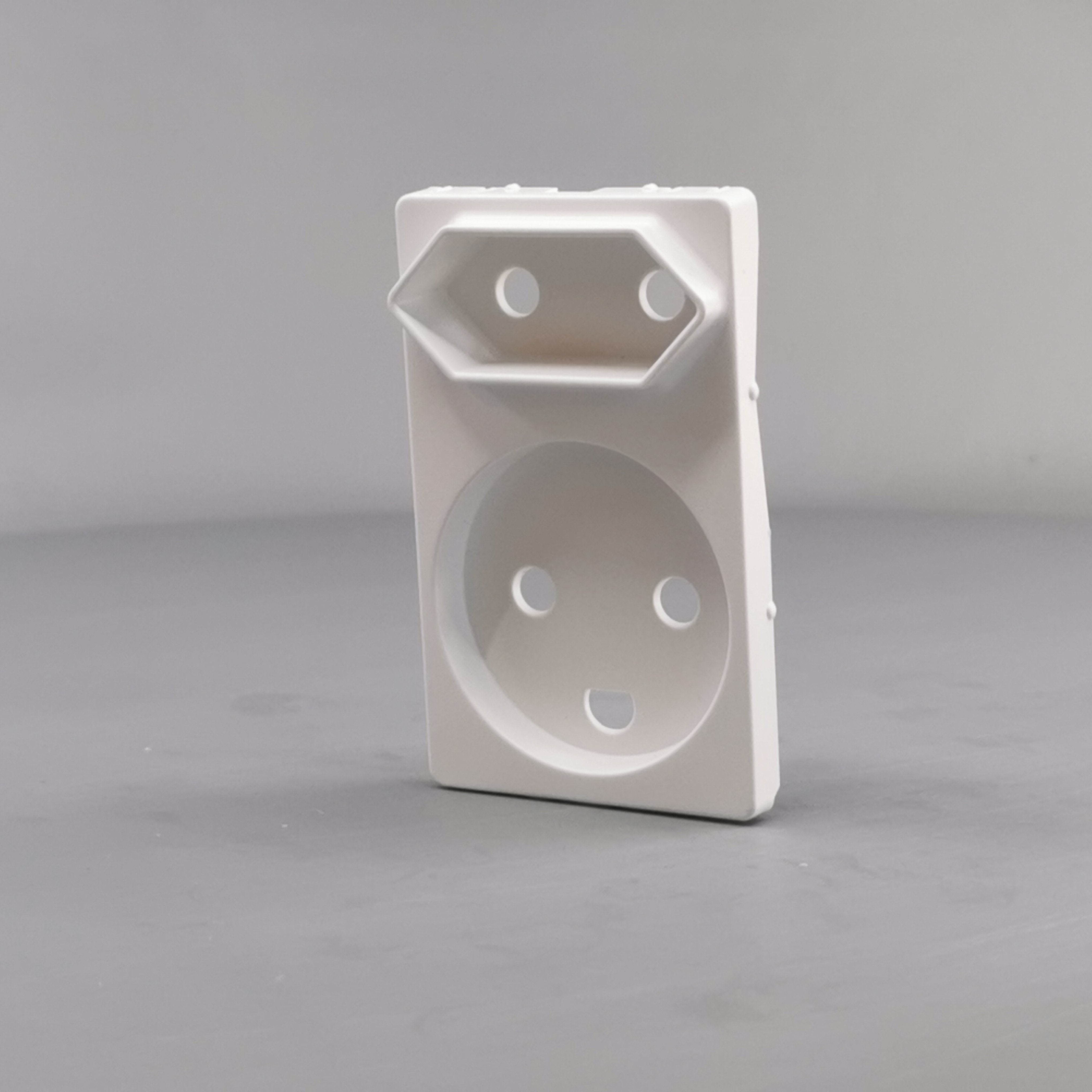 Fuga afdækning dobbelt stikkontakt 1 flad hvid