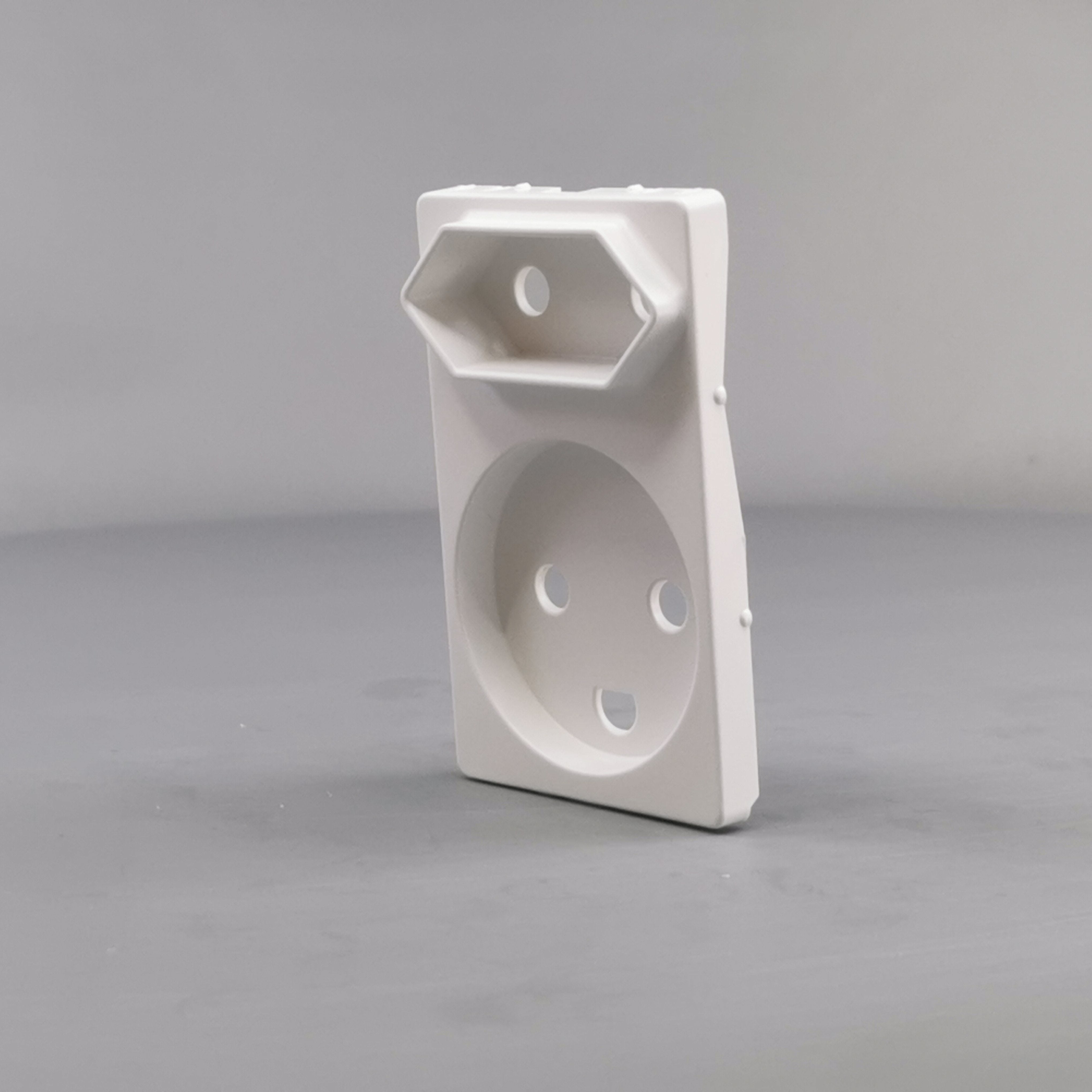 Fuga afdækning dobbelt stikkontakt 1 flad hvid