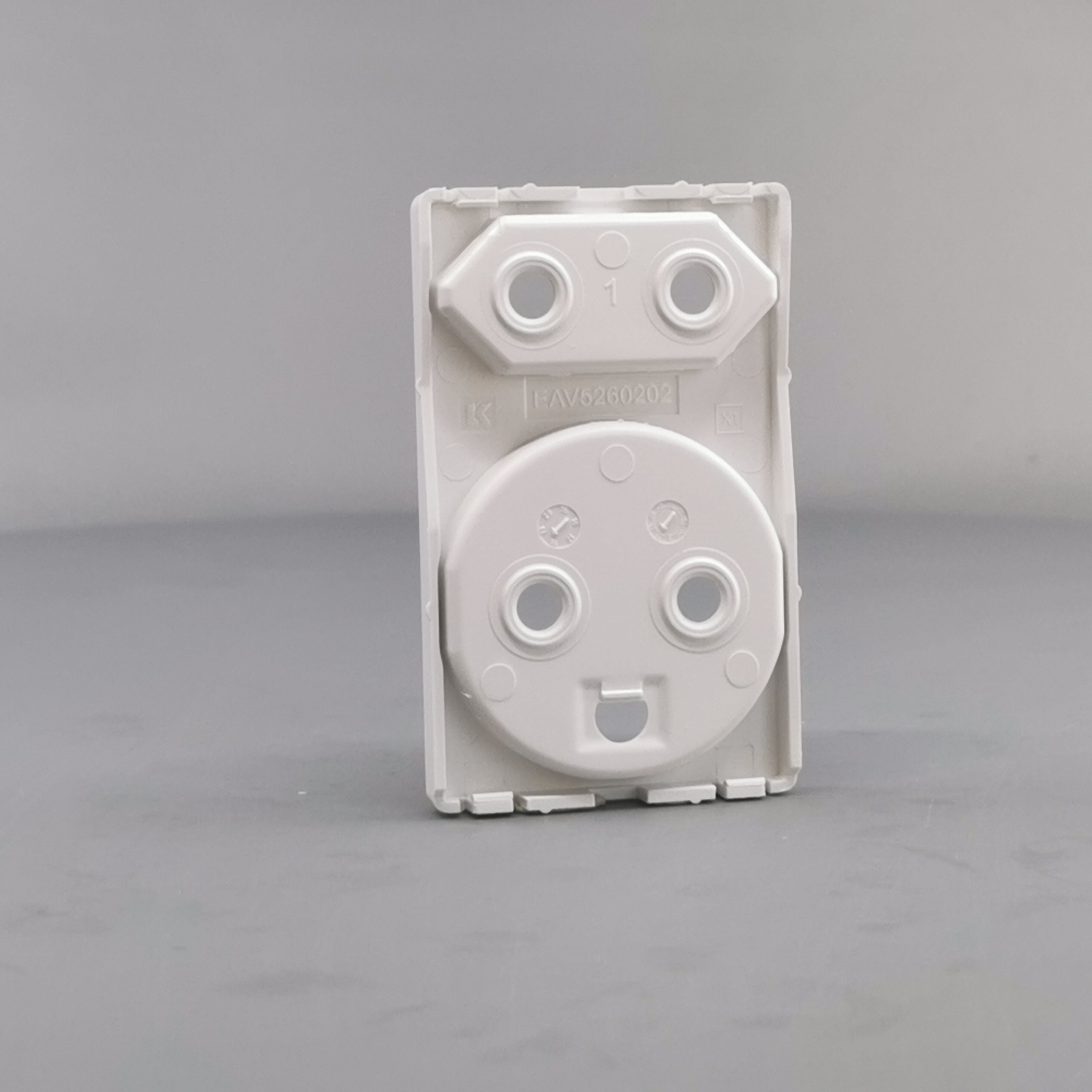 Fuga afdækning dobbelt stikkontakt 1 flad hvid