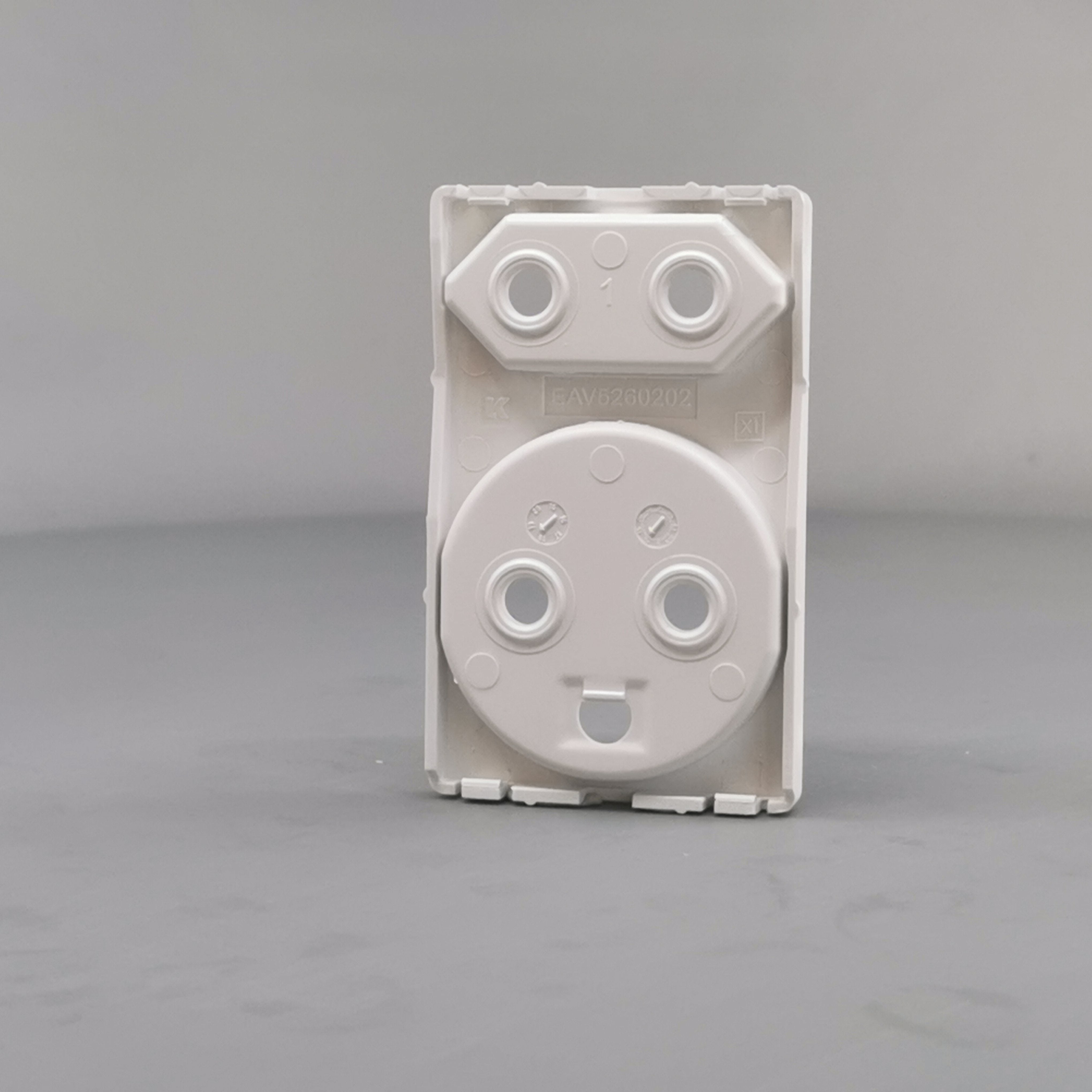 Fuga afdækning dobbelt stikkontakt 1 flad hvid