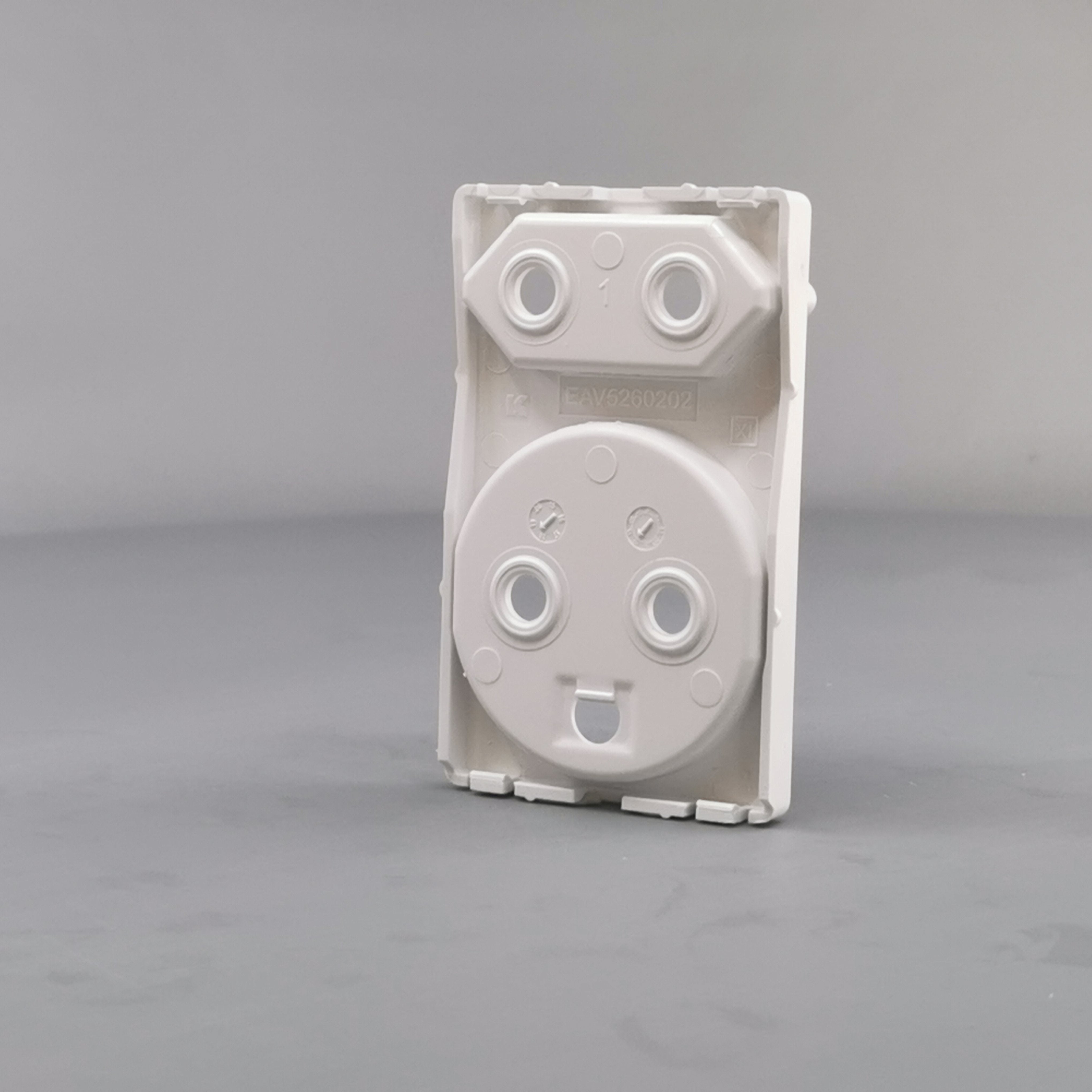 Fuga afdækning dobbelt stikkontakt 1 flad hvid