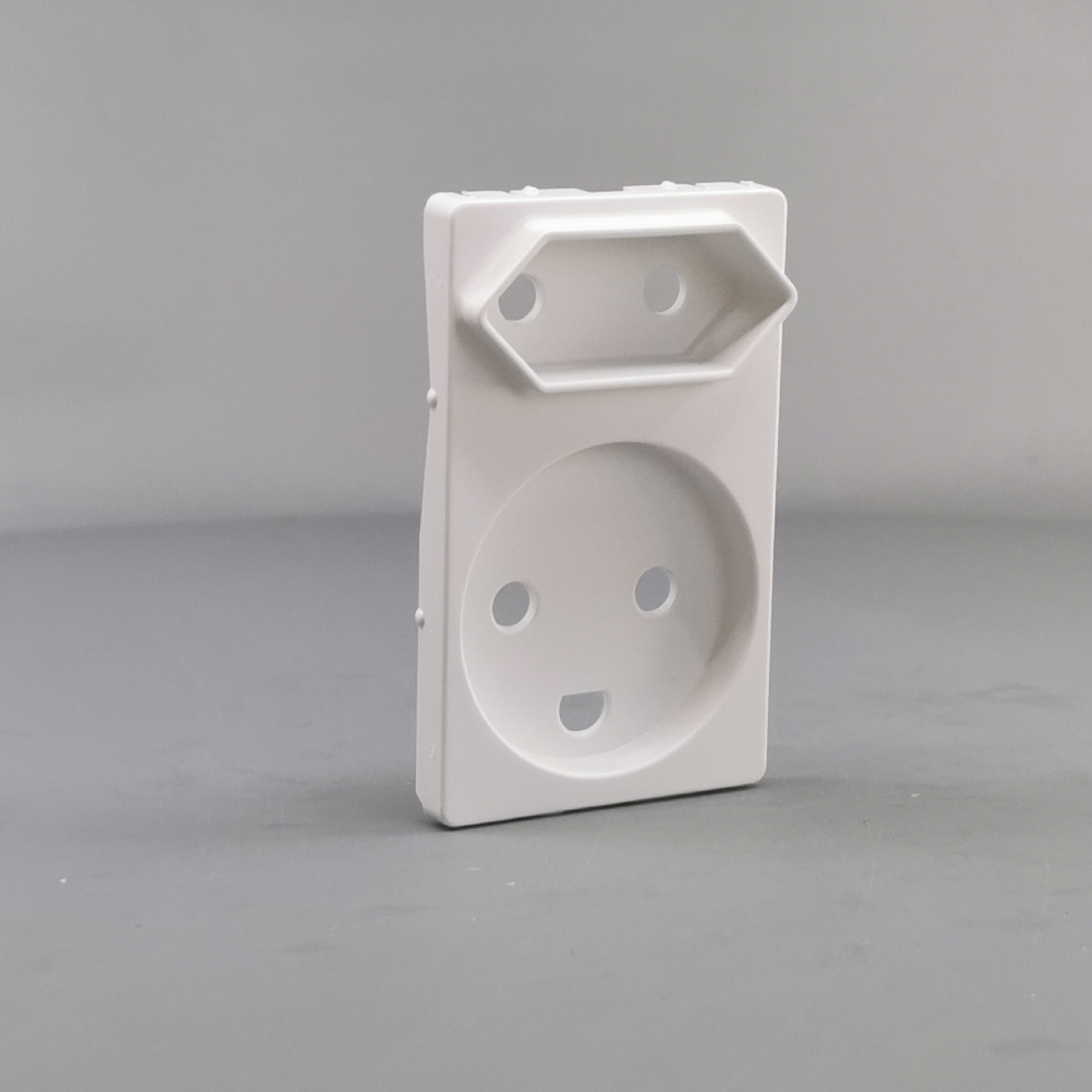 Fuga afdækning dobbelt stikkontakt 1 flad hvid