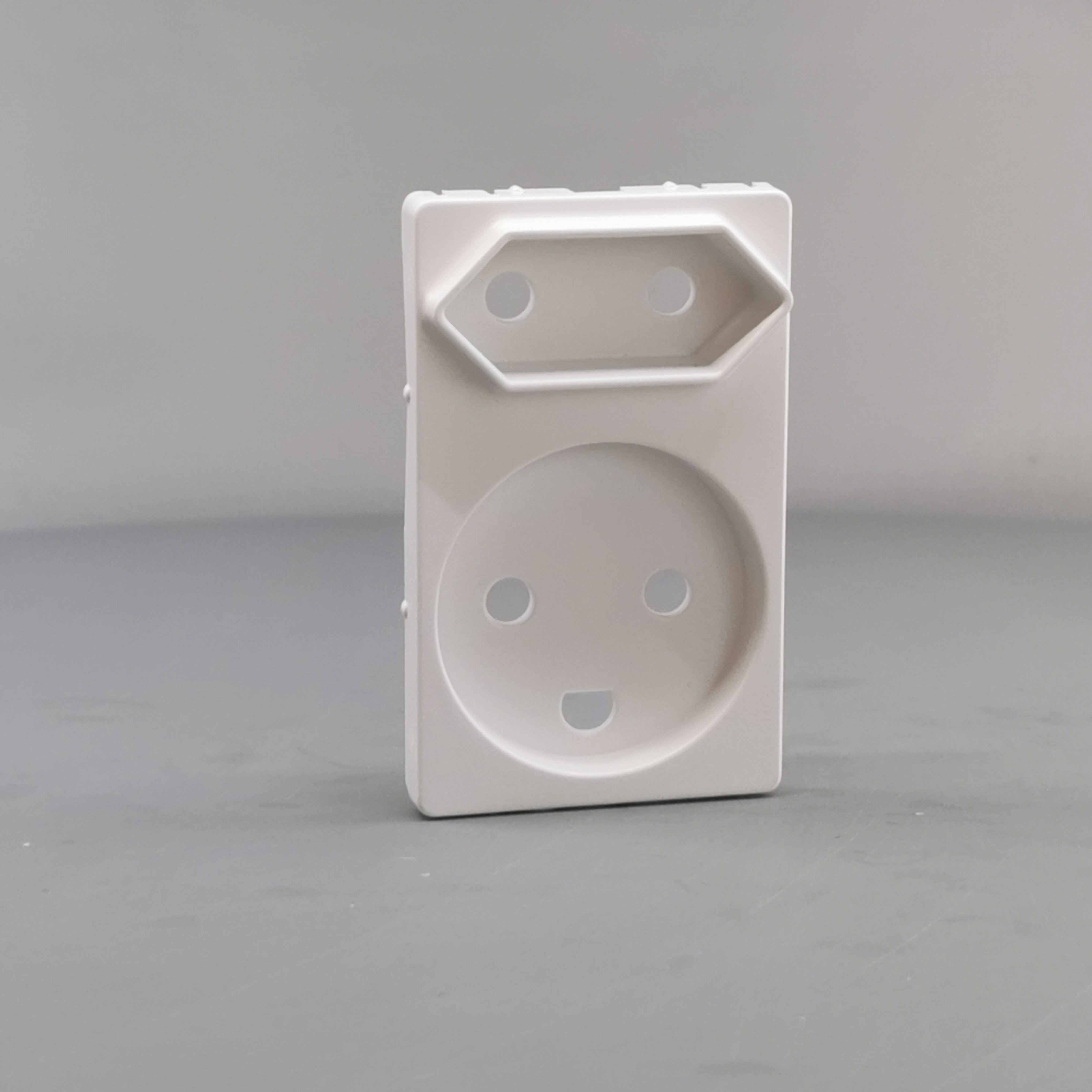 Fuga afdækning dobbelt stikkontakt 1 flad hvid