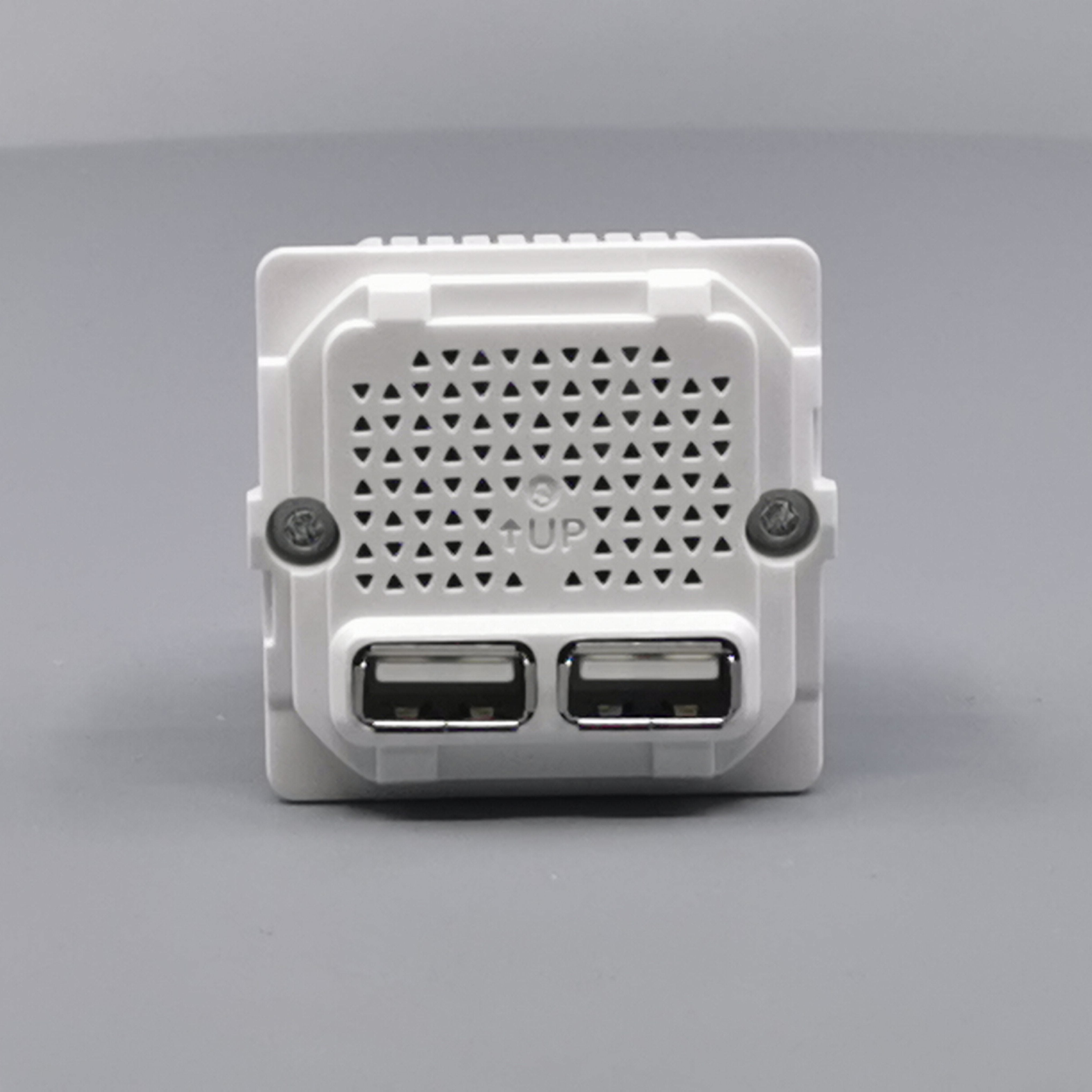 LK Fuga 2xUSB lader 2,1A 1 modul uden afdækning