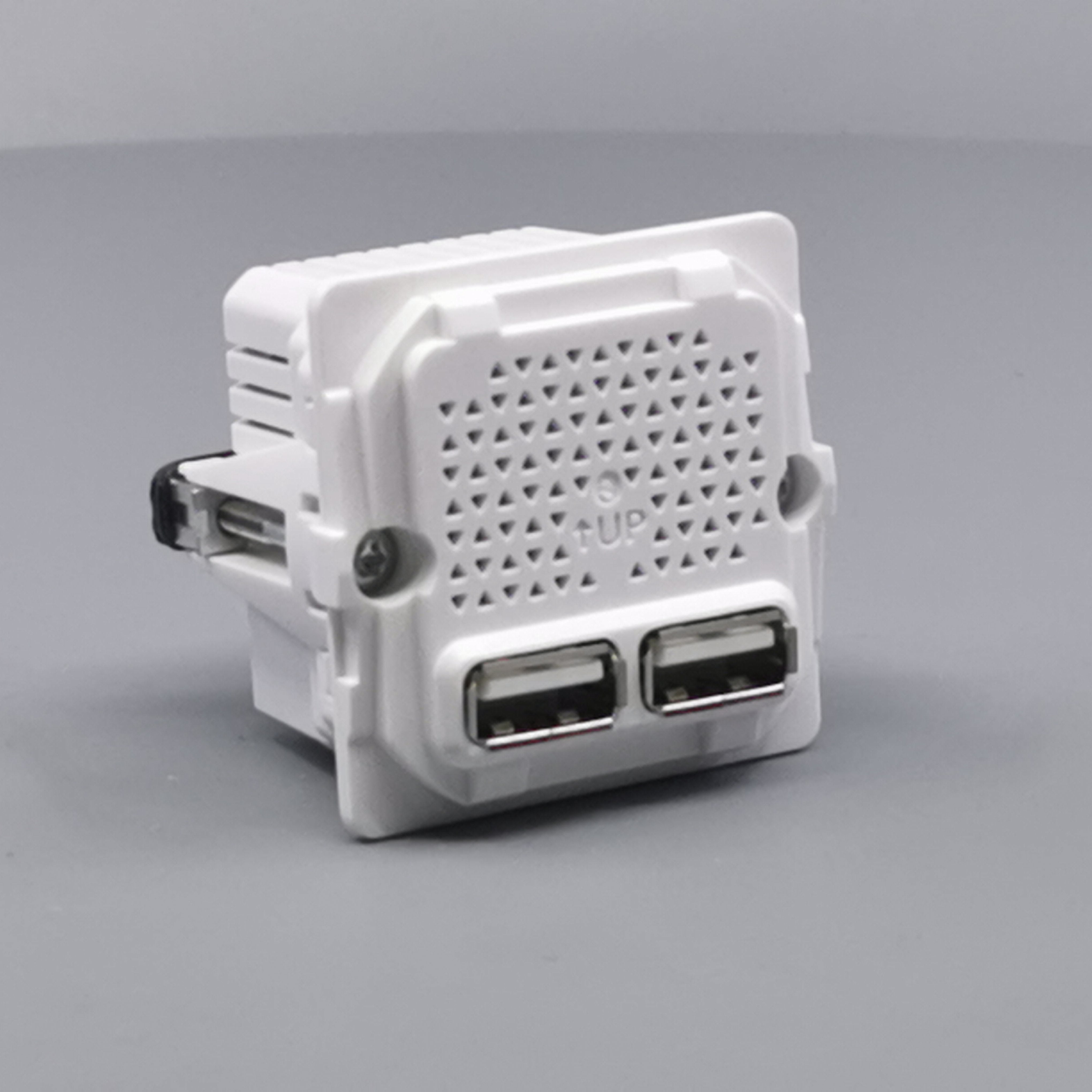 LK Fuga 2xUSB lader 2,1A 1 modul uden afdækning