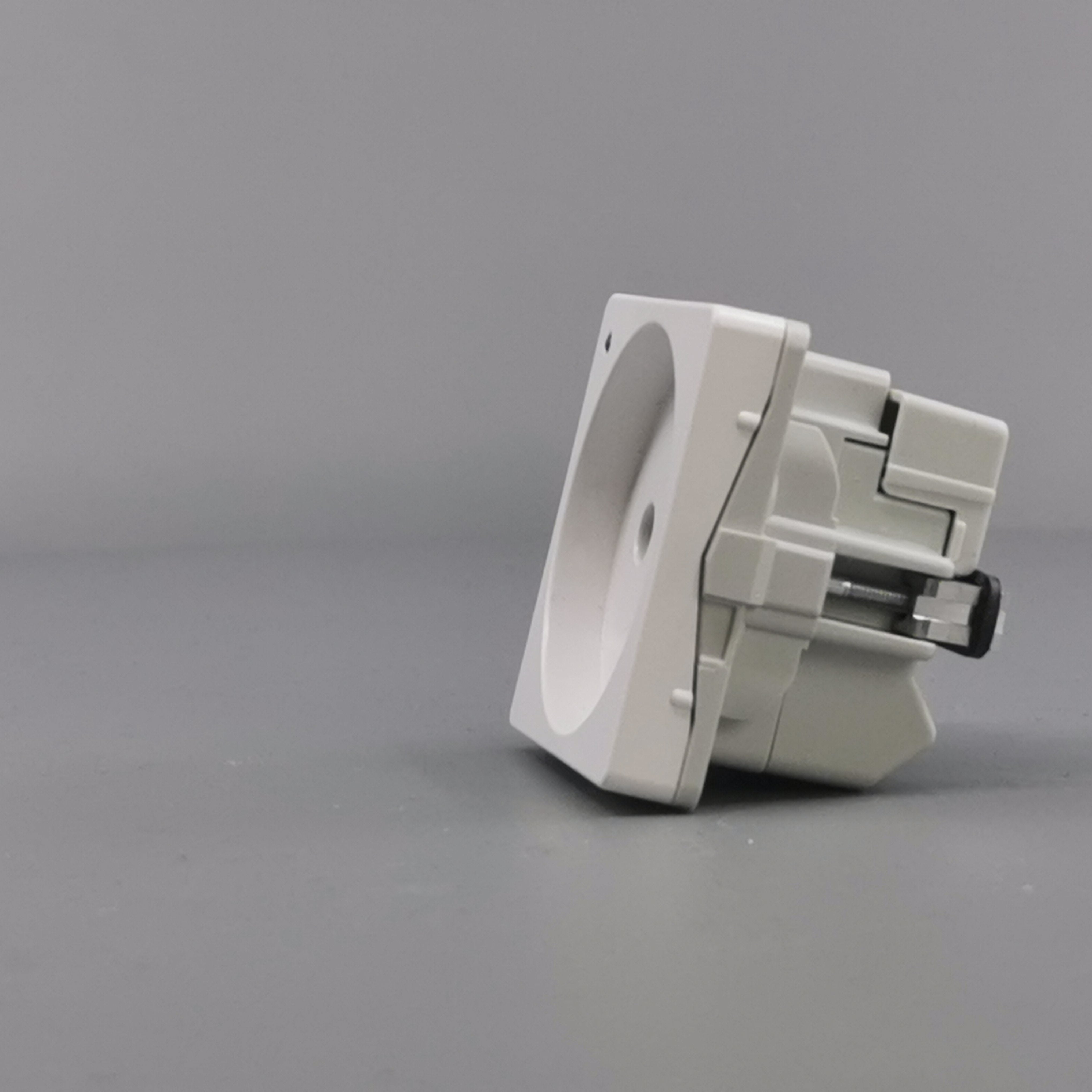 Fuga stikkontakt m. jord og LED lampe 1 modul - hvid