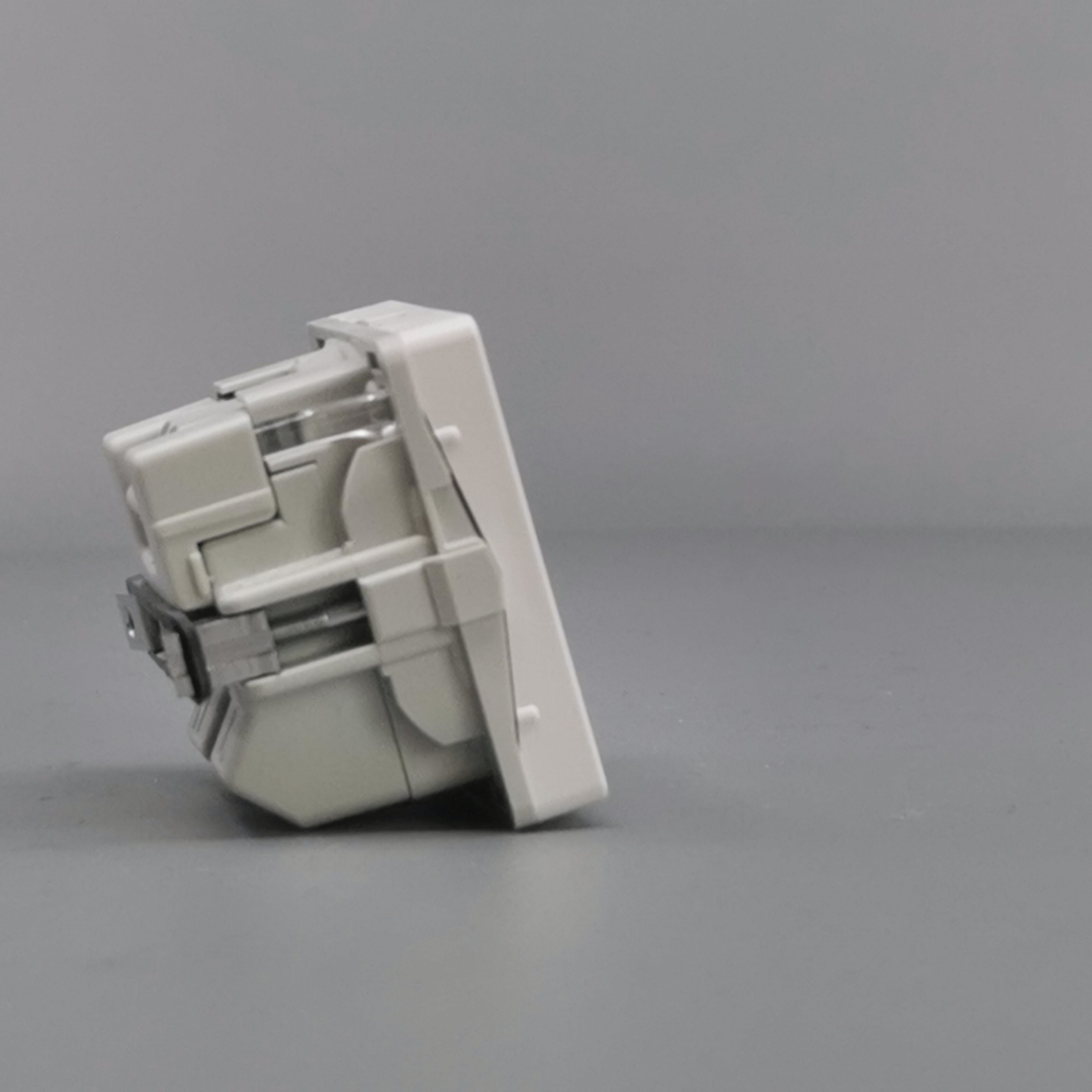 Fuga stikkontakt m. jord og LED lampe 1 modul - hvid