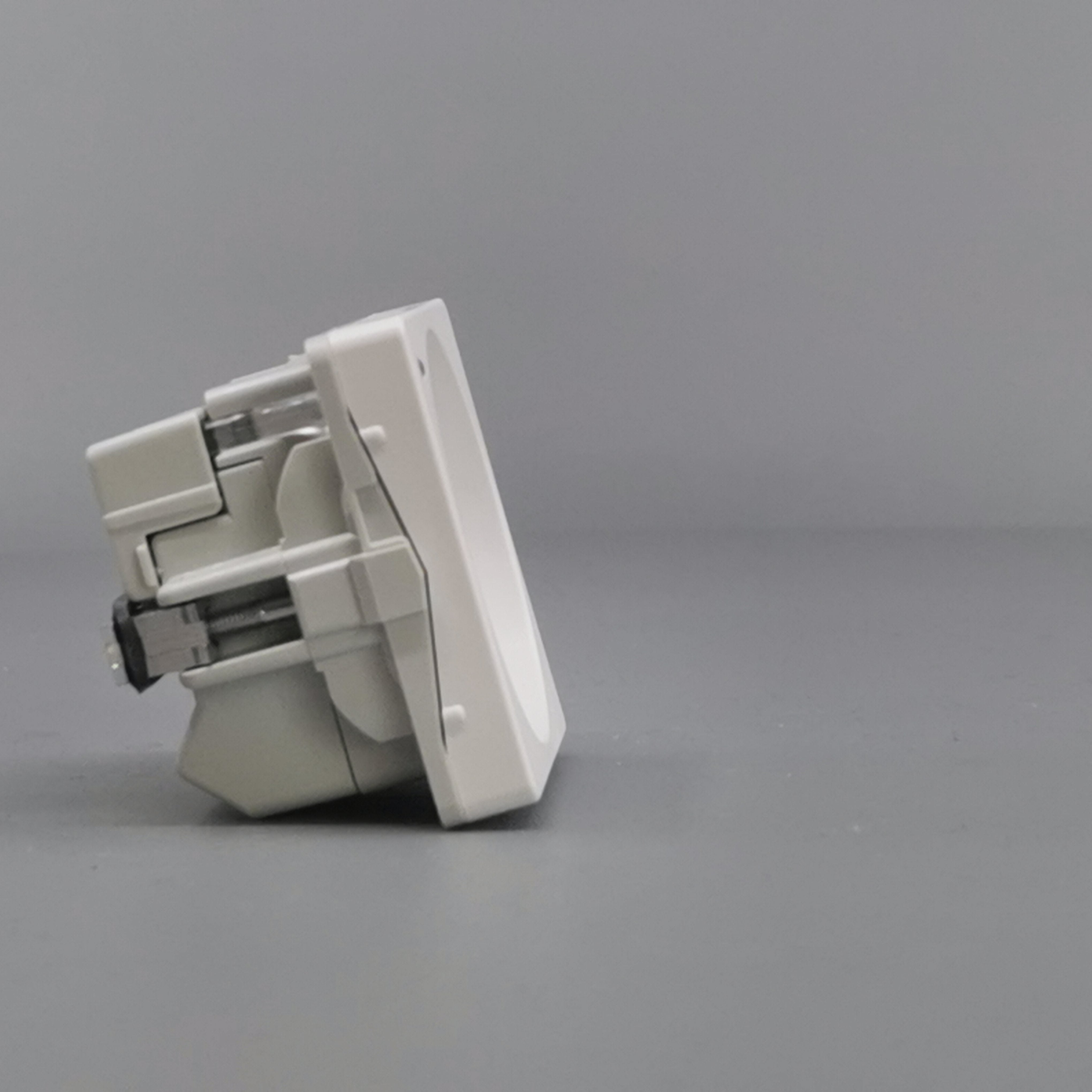 Fuga stikkontakt m. jord og LED lampe 1 modul - hvid