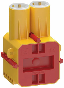 FUGA AIR INDSTØBNINGSDÅSE 1 MODUL MED LÅG, GUL