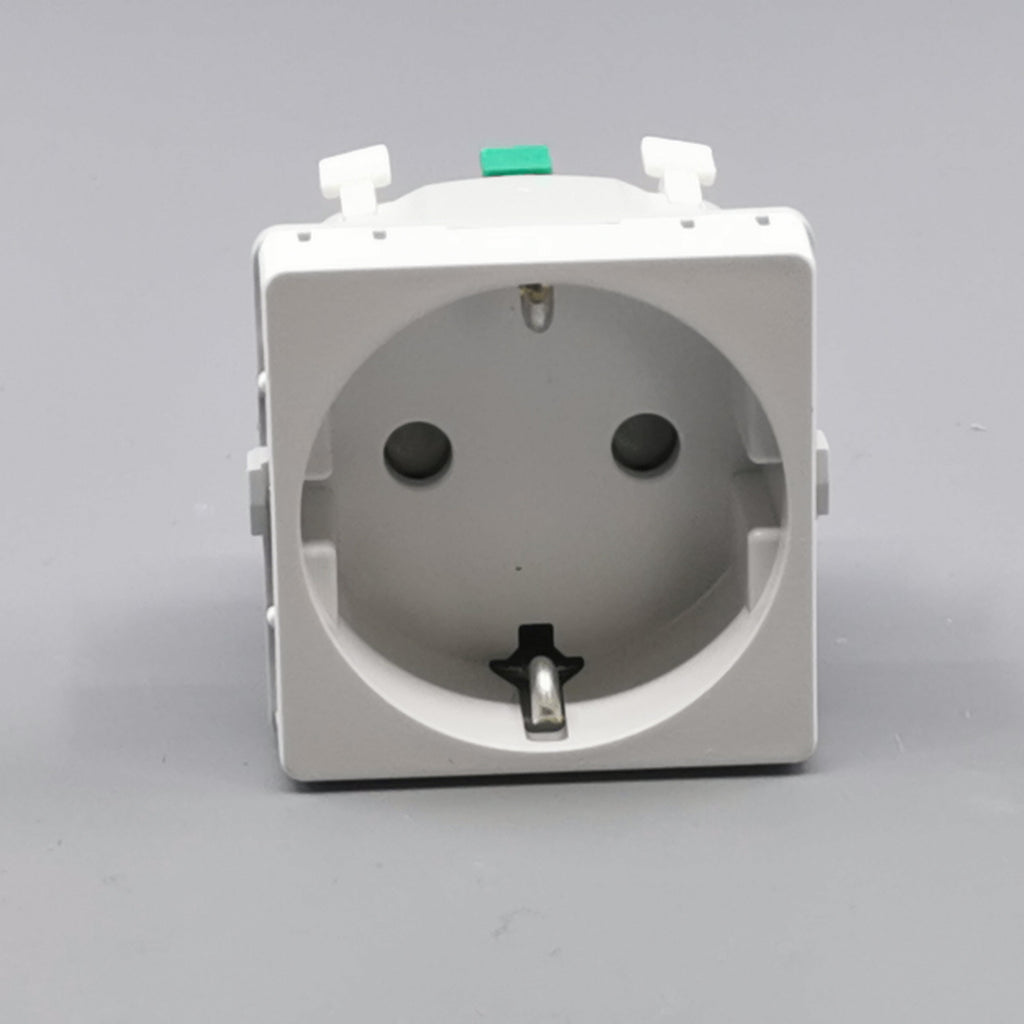 LK Fuga stikkontakt med sidejord 1m - hvid