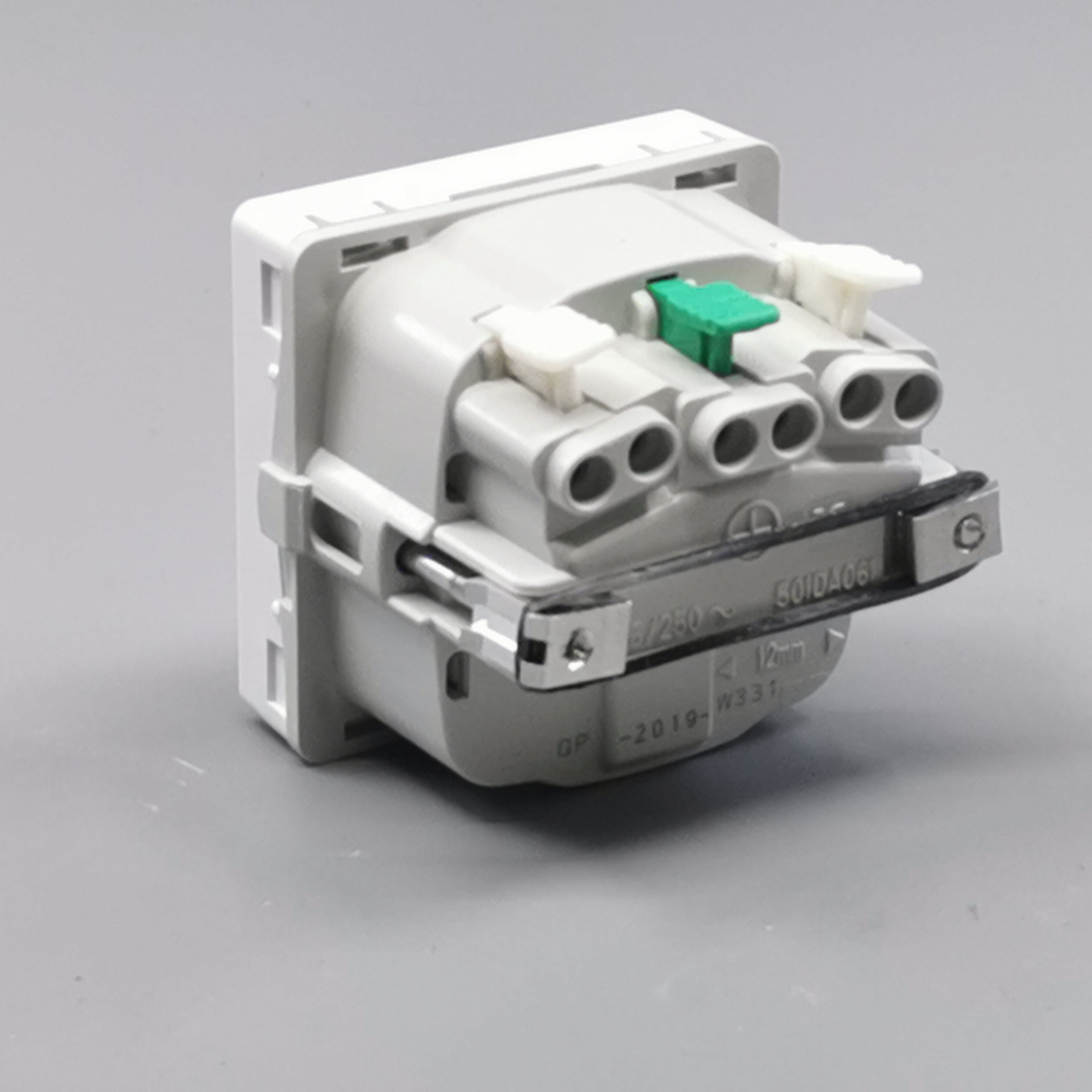 LK Fuga stikkontakt med sidejord 1m - hvid