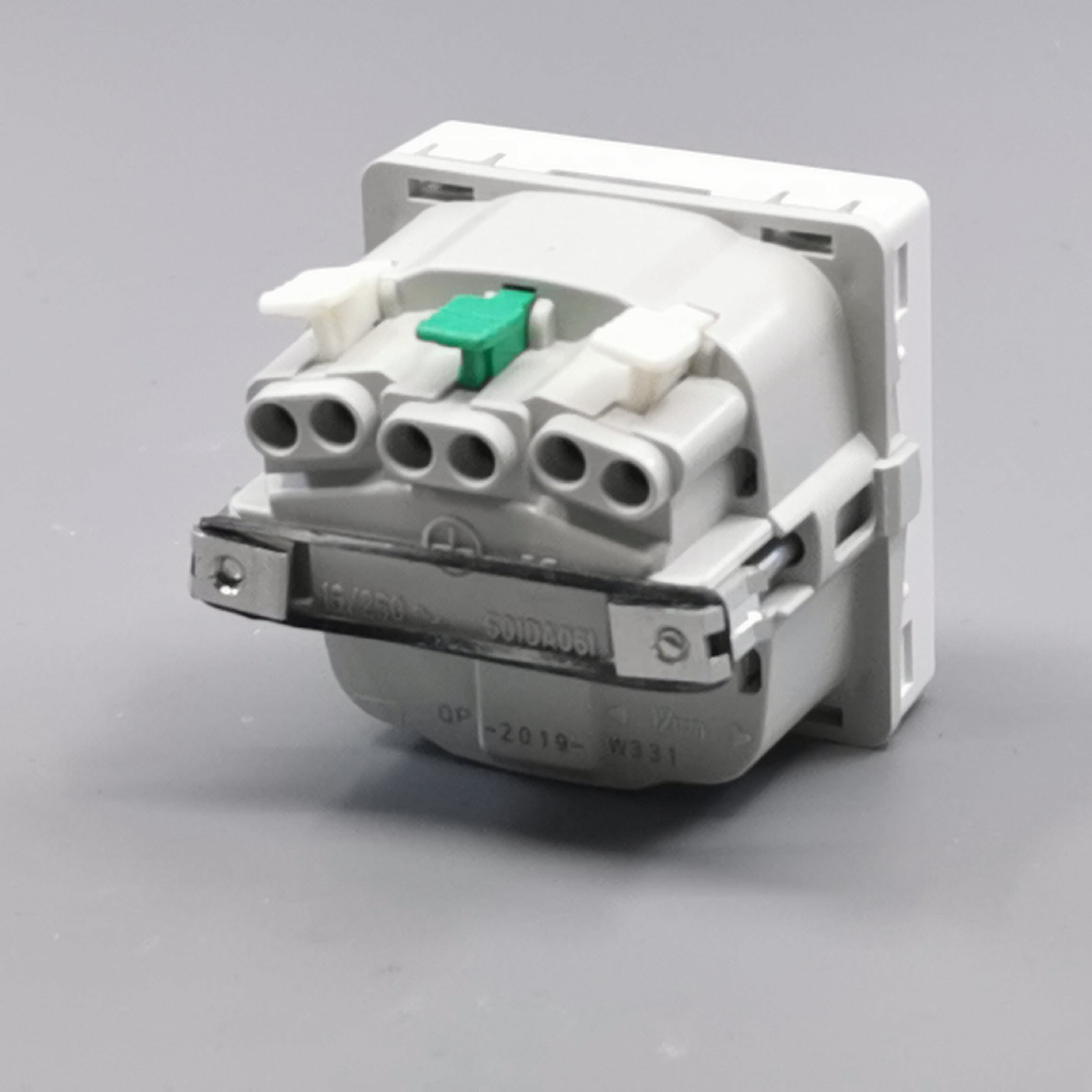 LK Fuga stikkontakt med sidejord 1m - hvid