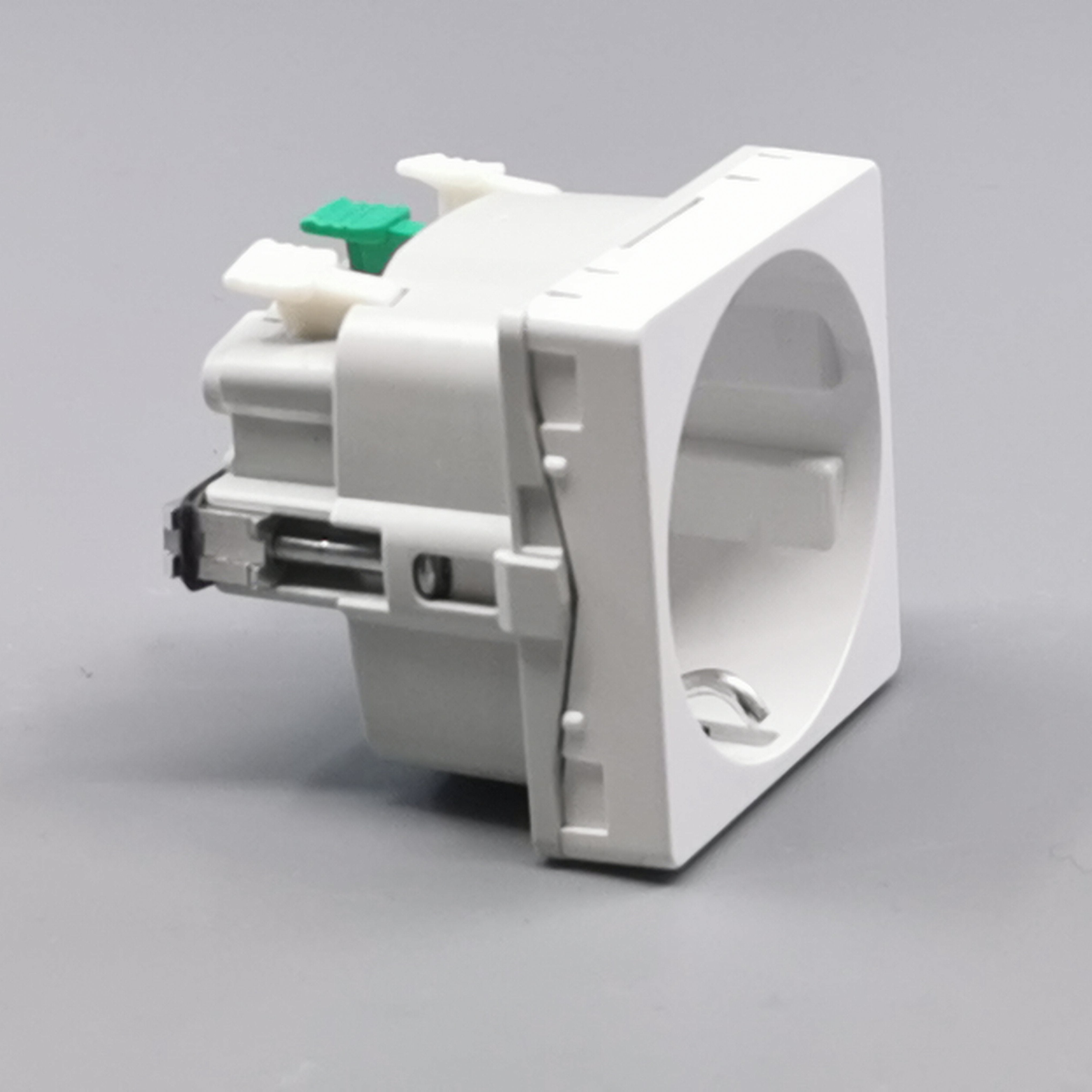 LK Fuga stikkontakt med sidejord 1m - hvid