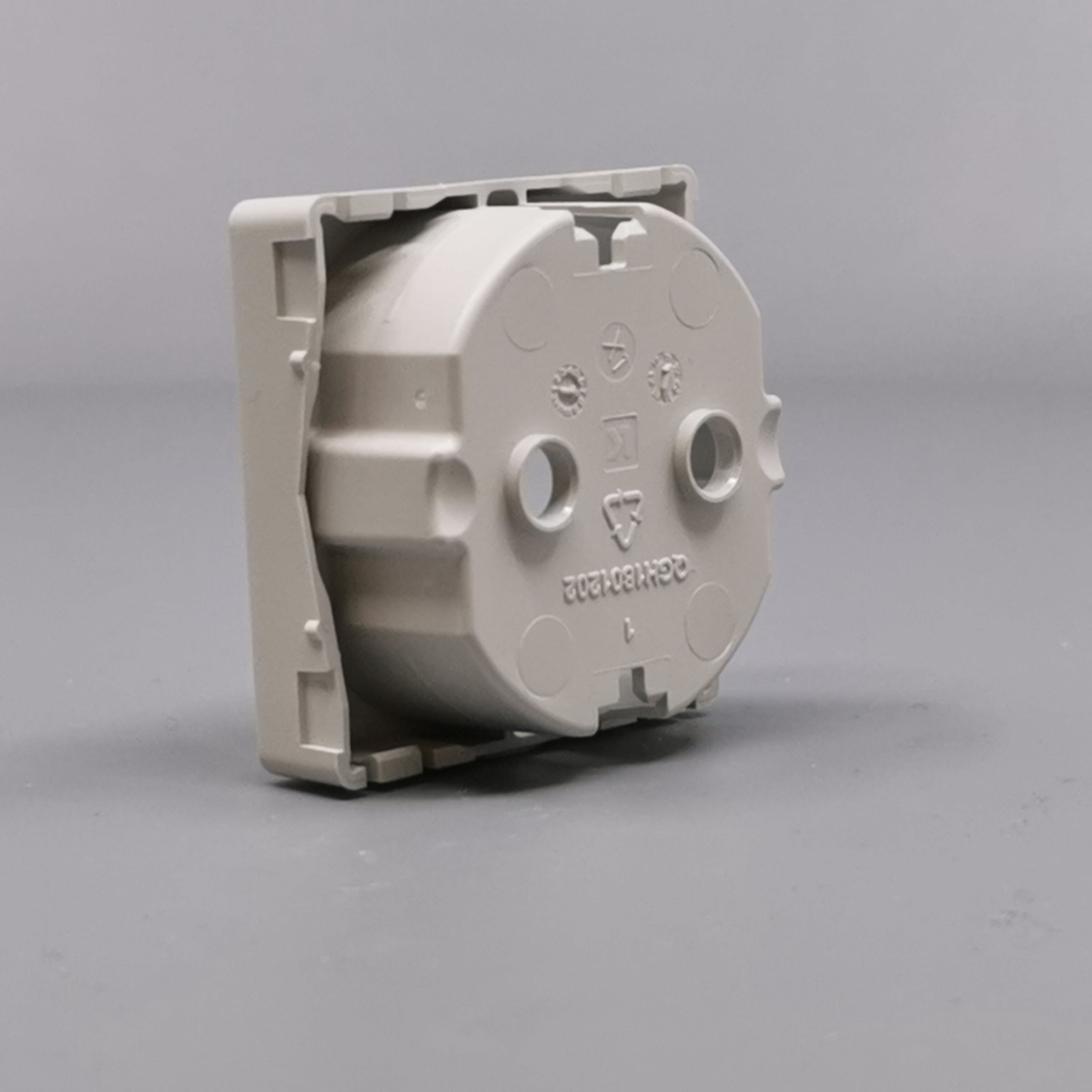 LK Fuga afdækning til 1m stikkontakt med sidejord - lysegrå