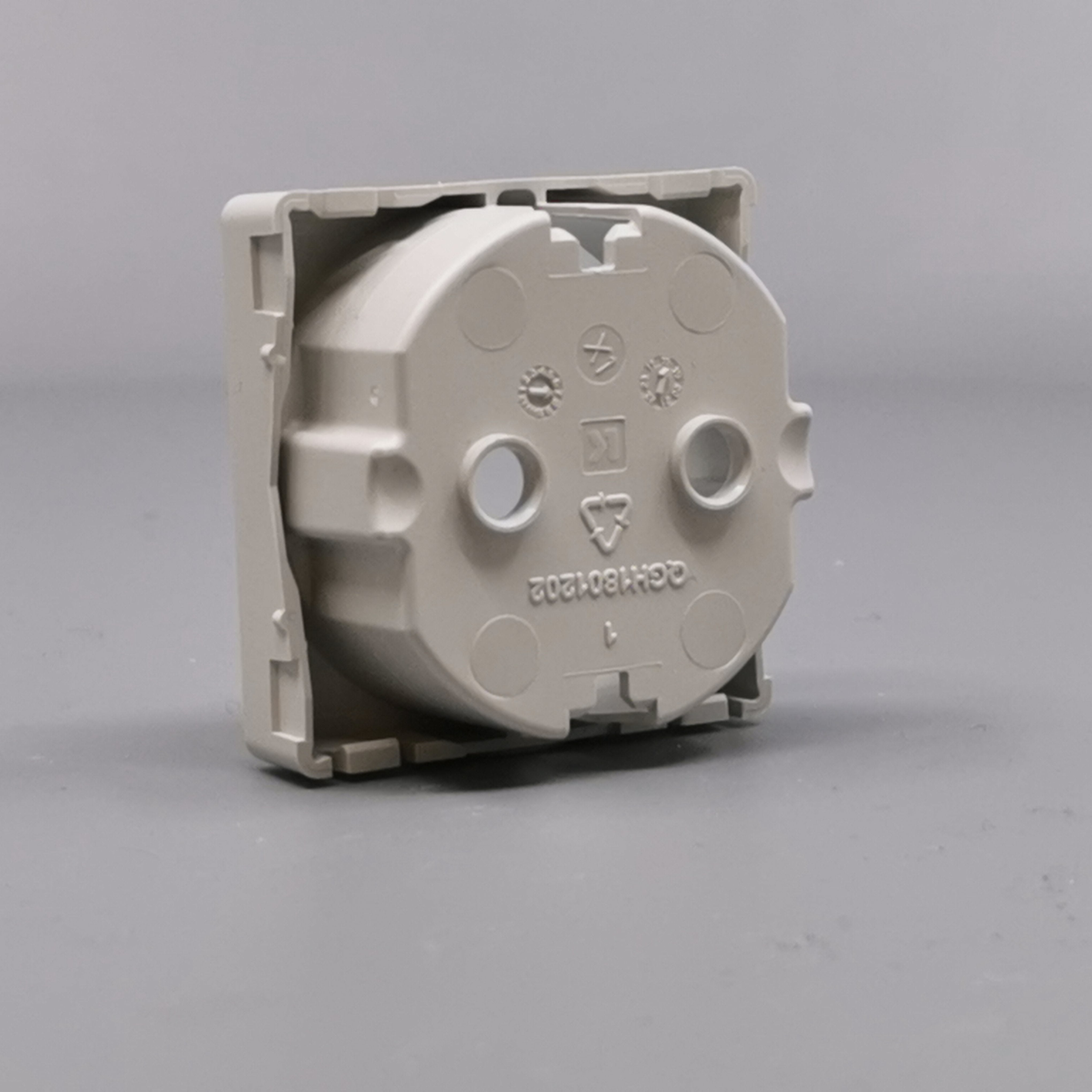 LK Fuga afdækning til 1m stikkontakt med sidejord - lysegrå