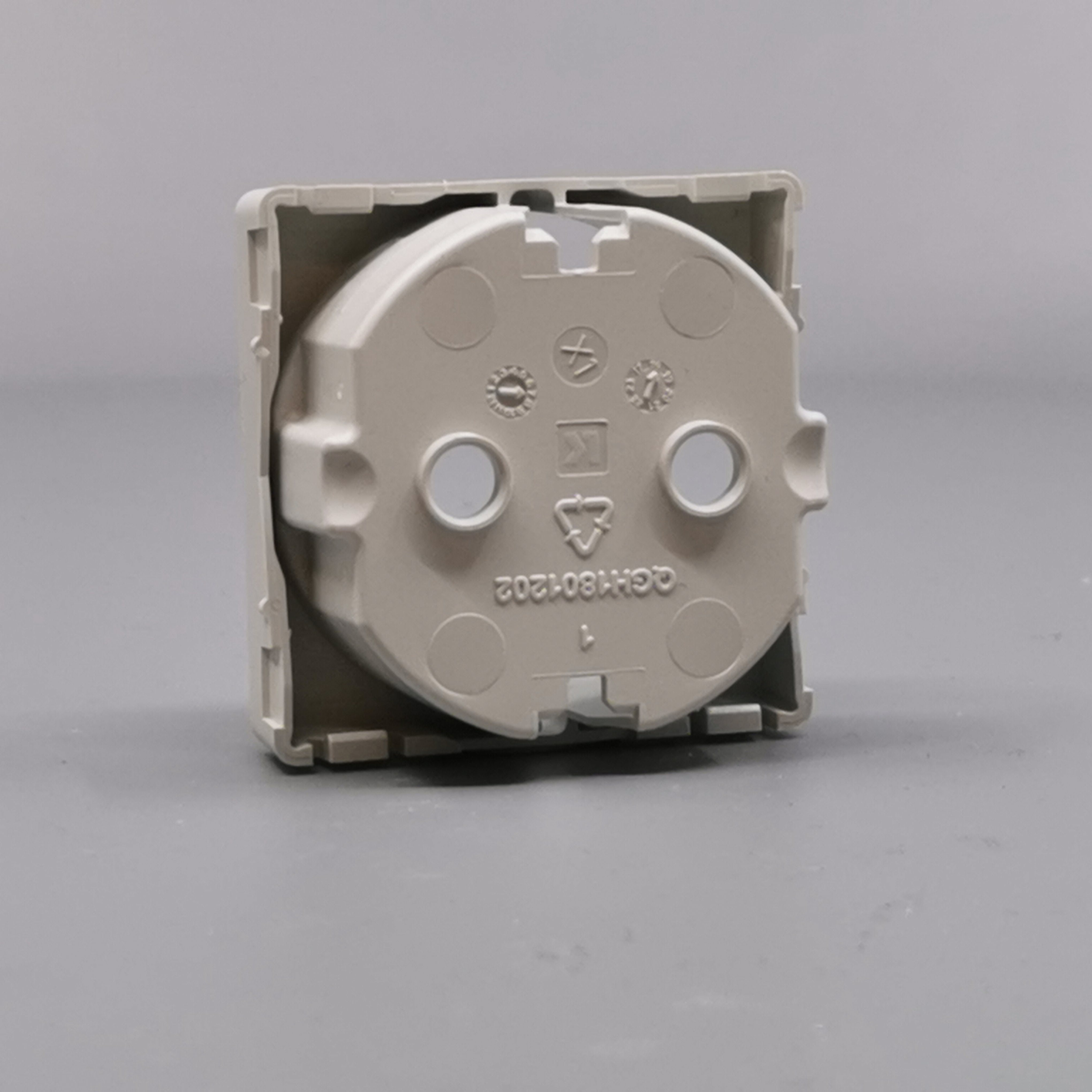 LK Fuga afdækning til 1m stikkontakt med sidejord - lysegrå