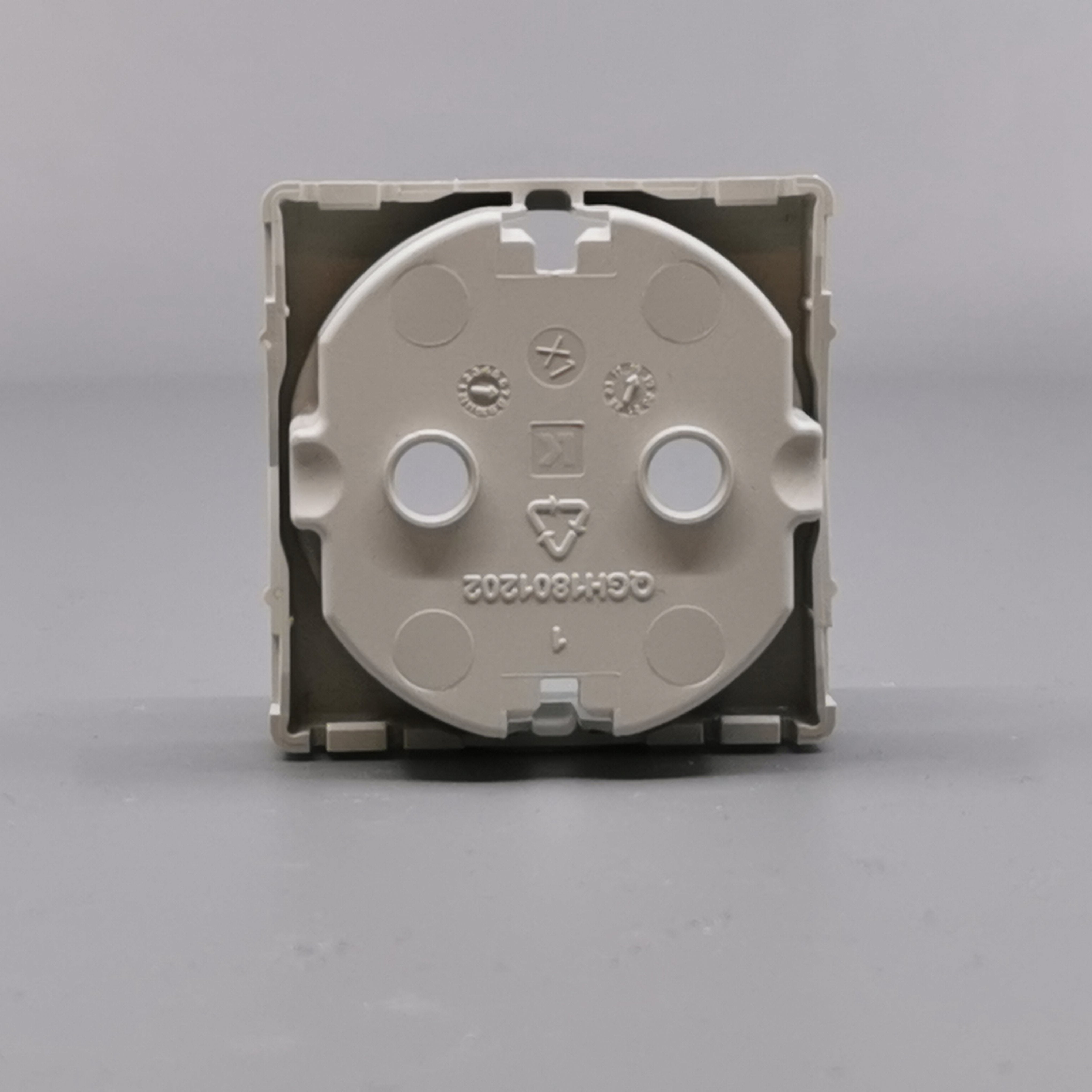 LK Fuga afdækning til 1m stikkontakt med sidejord - lysegrå