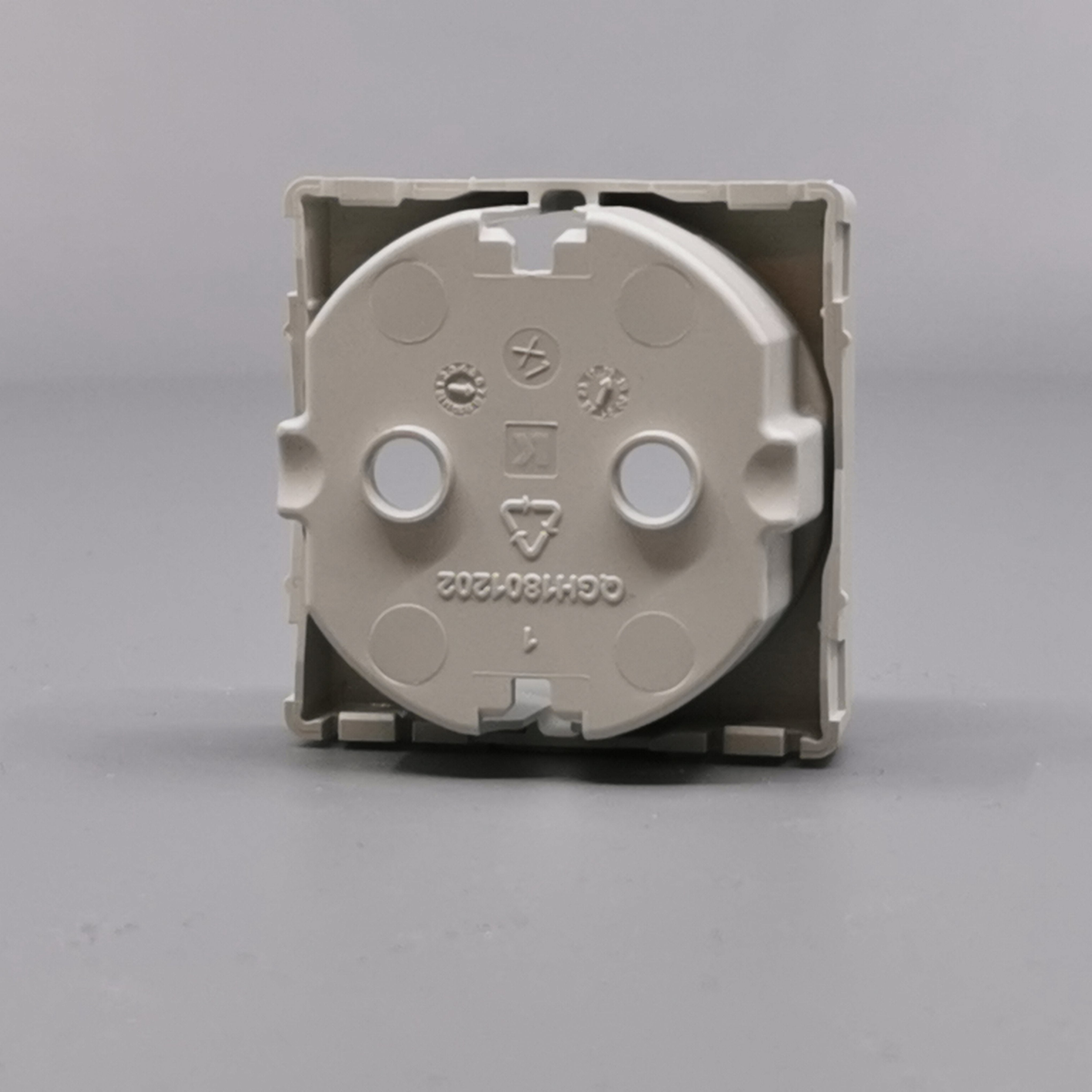 LK Fuga afdækning til 1m stikkontakt med sidejord - lysegrå