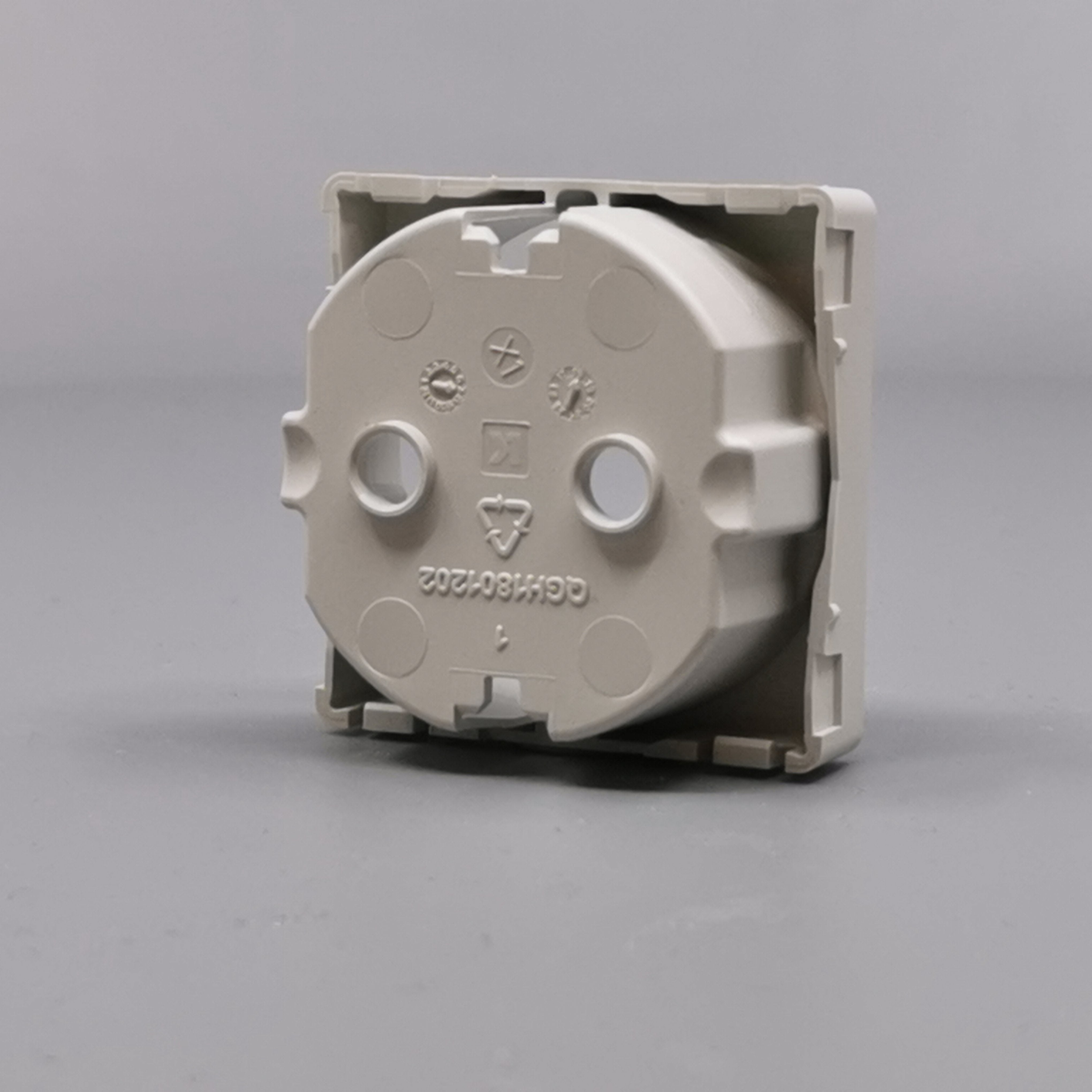 LK Fuga afdækning til 1m stikkontakt med sidejord - lysegrå