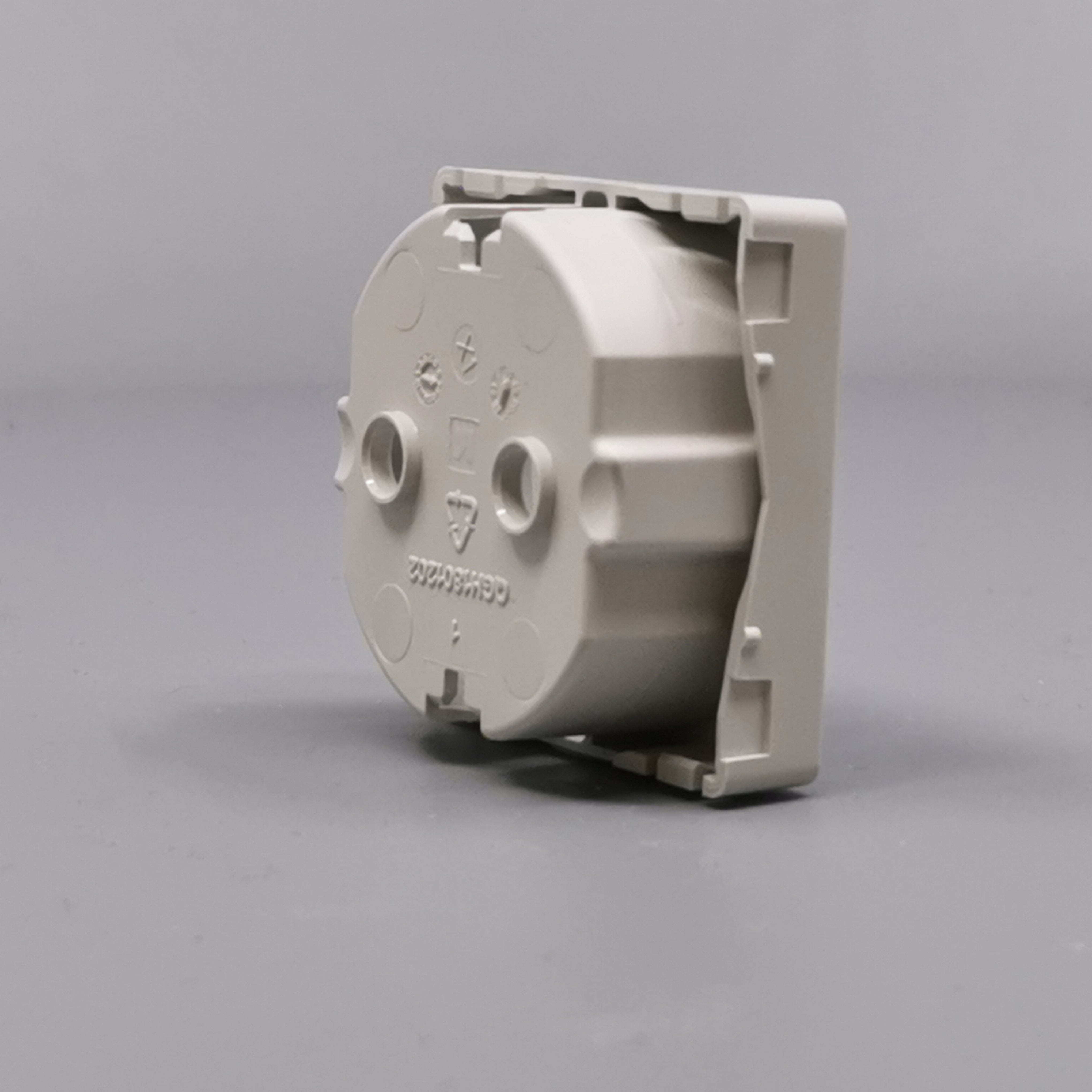 LK Fuga afdækning til 1m stikkontakt med sidejord - lysegrå