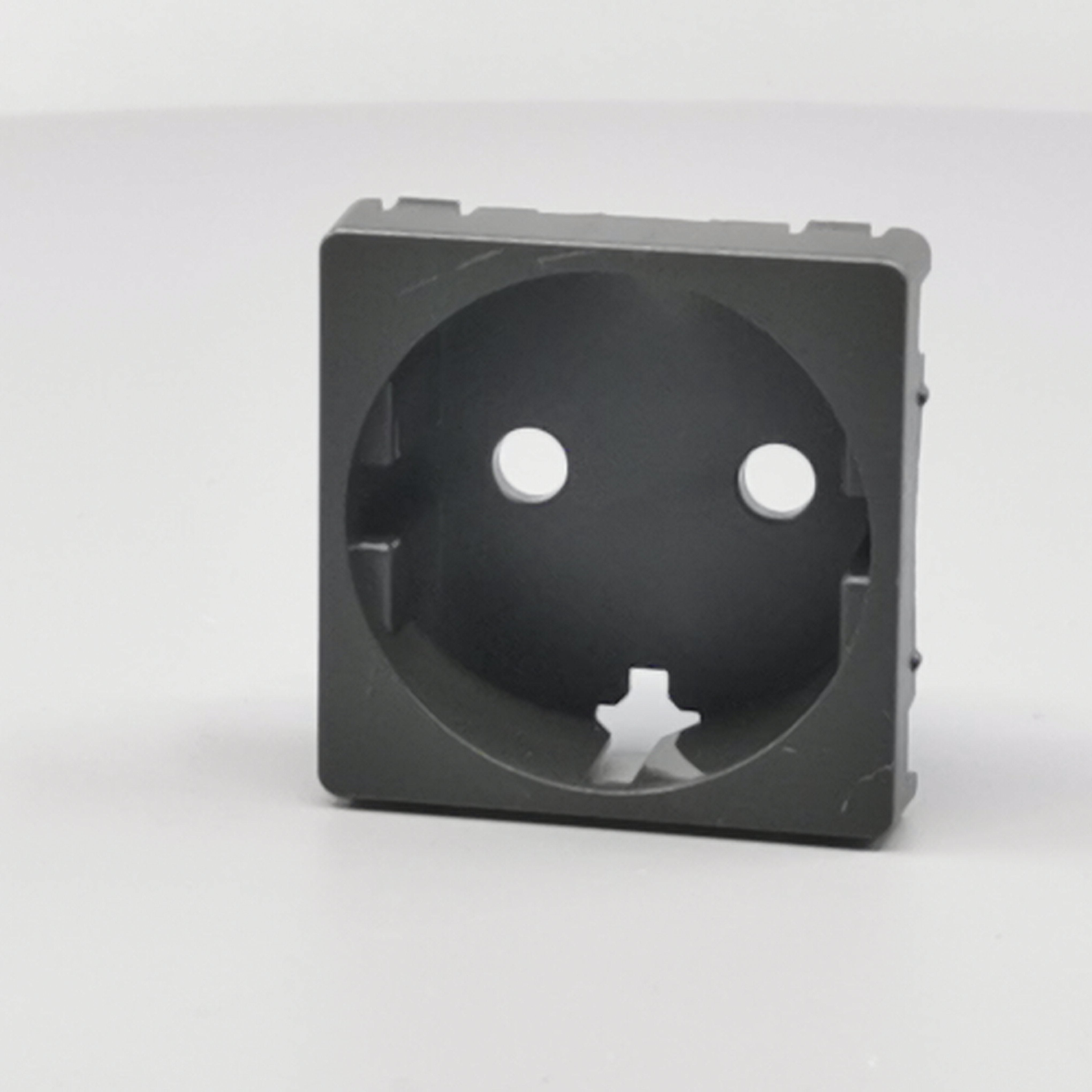 LK Fuga afdækning til 1m stikkontakt med sidejord - koksgrå