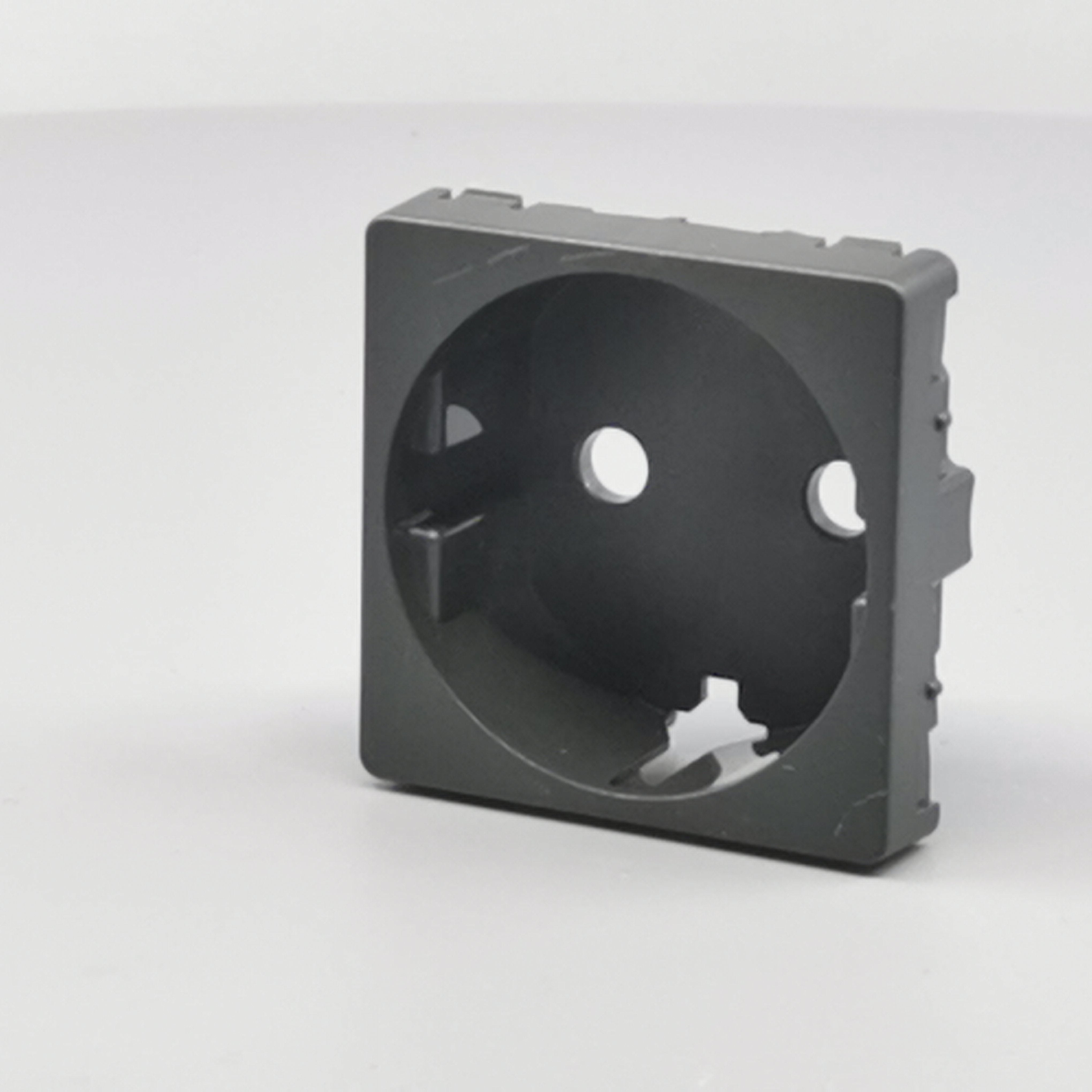 LK Fuga afdækning til 1m stikkontakt med sidejord - koksgrå