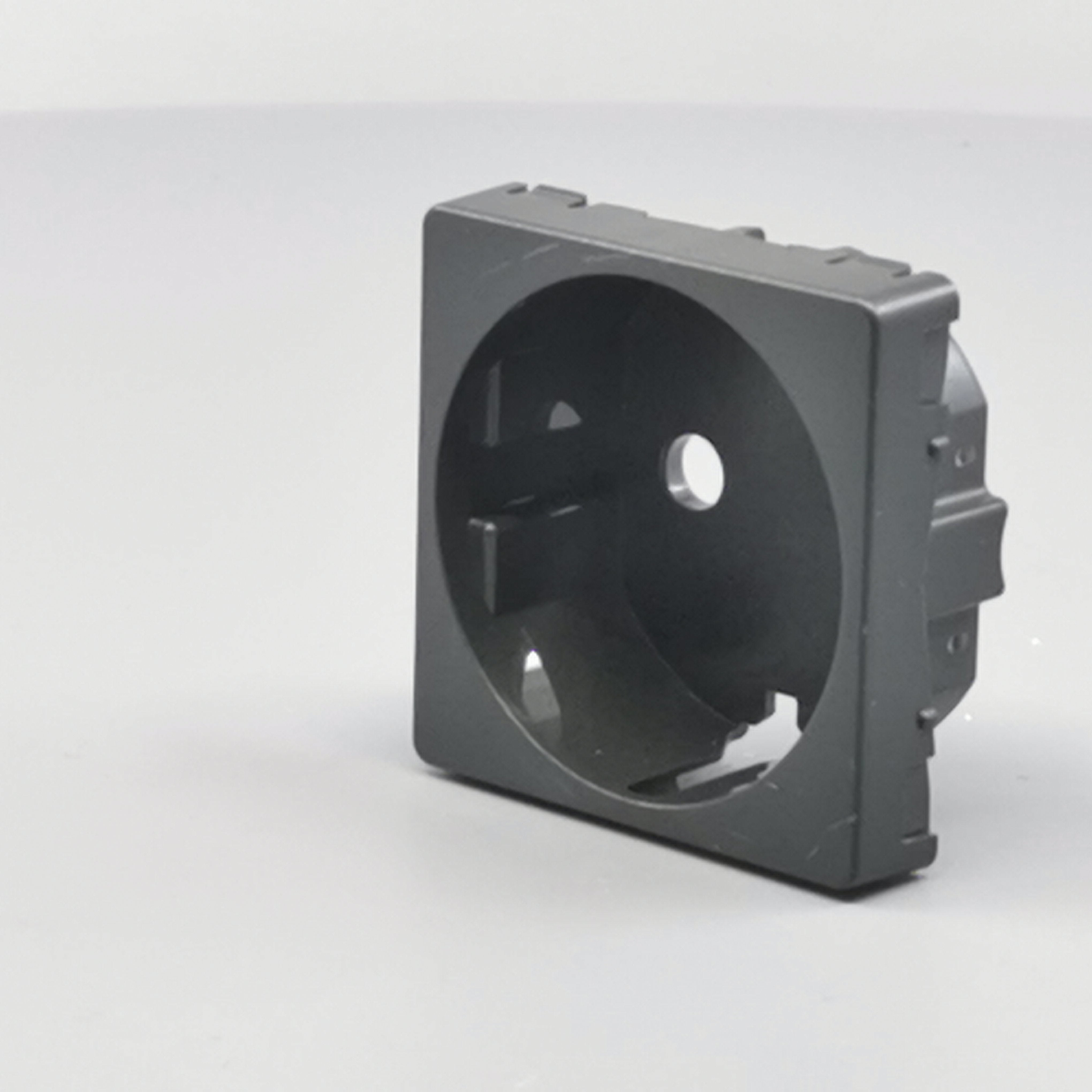 LK Fuga afdækning til 1m stikkontakt med sidejord - koksgrå