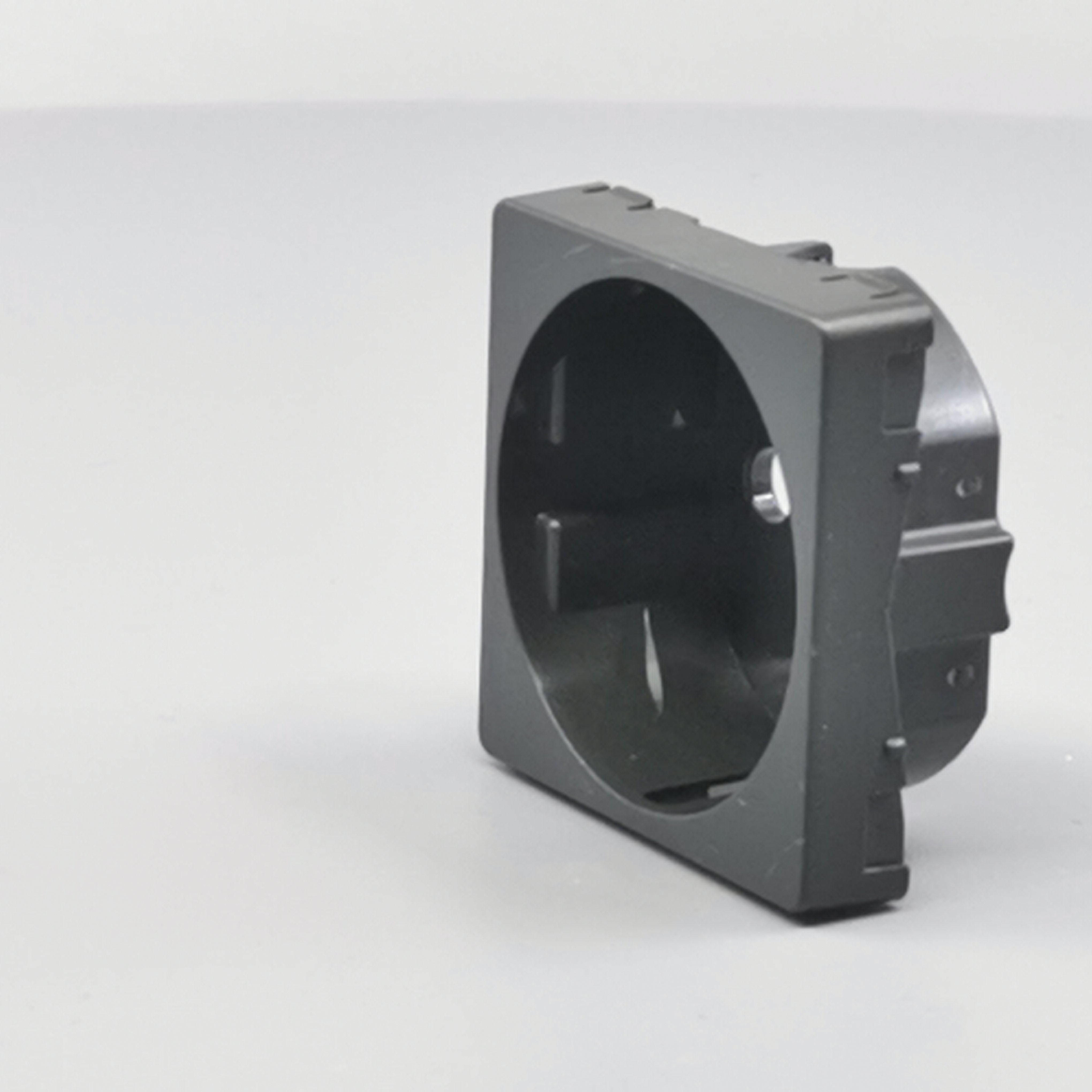 LK Fuga afdækning til 1m stikkontakt med sidejord - koksgrå