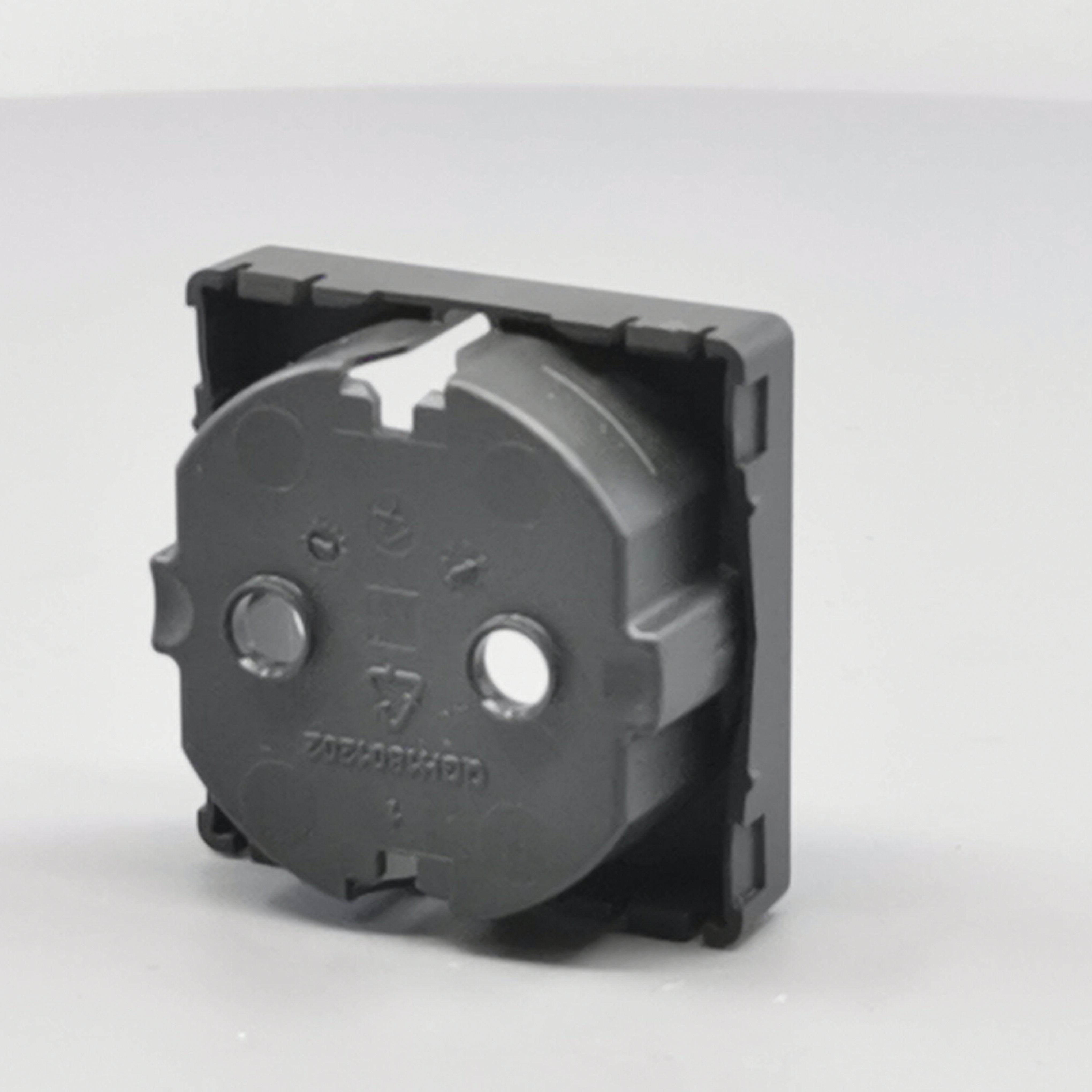 LK Fuga afdækning til 1m stikkontakt med sidejord - koksgrå