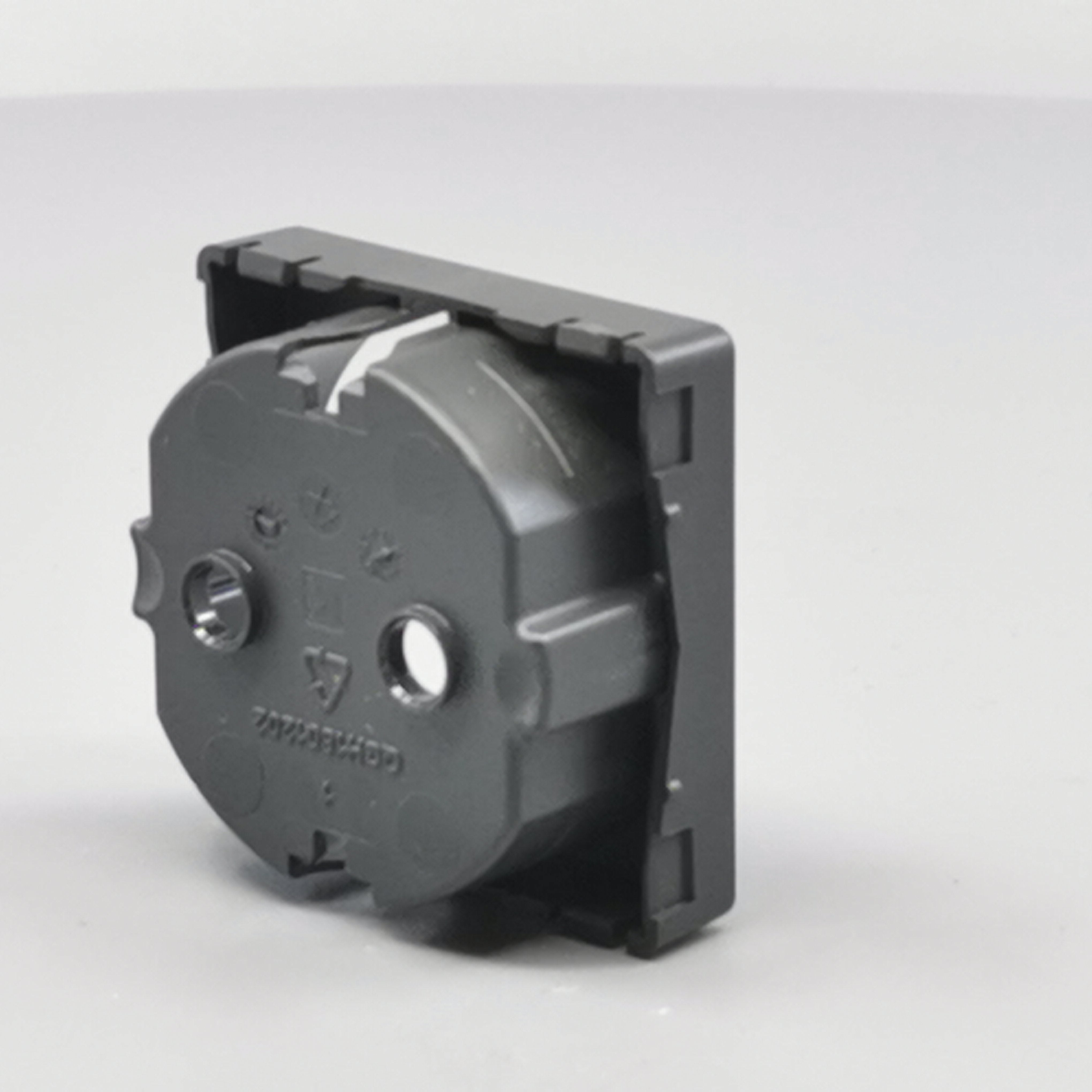 LK Fuga afdækning til 1m stikkontakt med sidejord - koksgrå