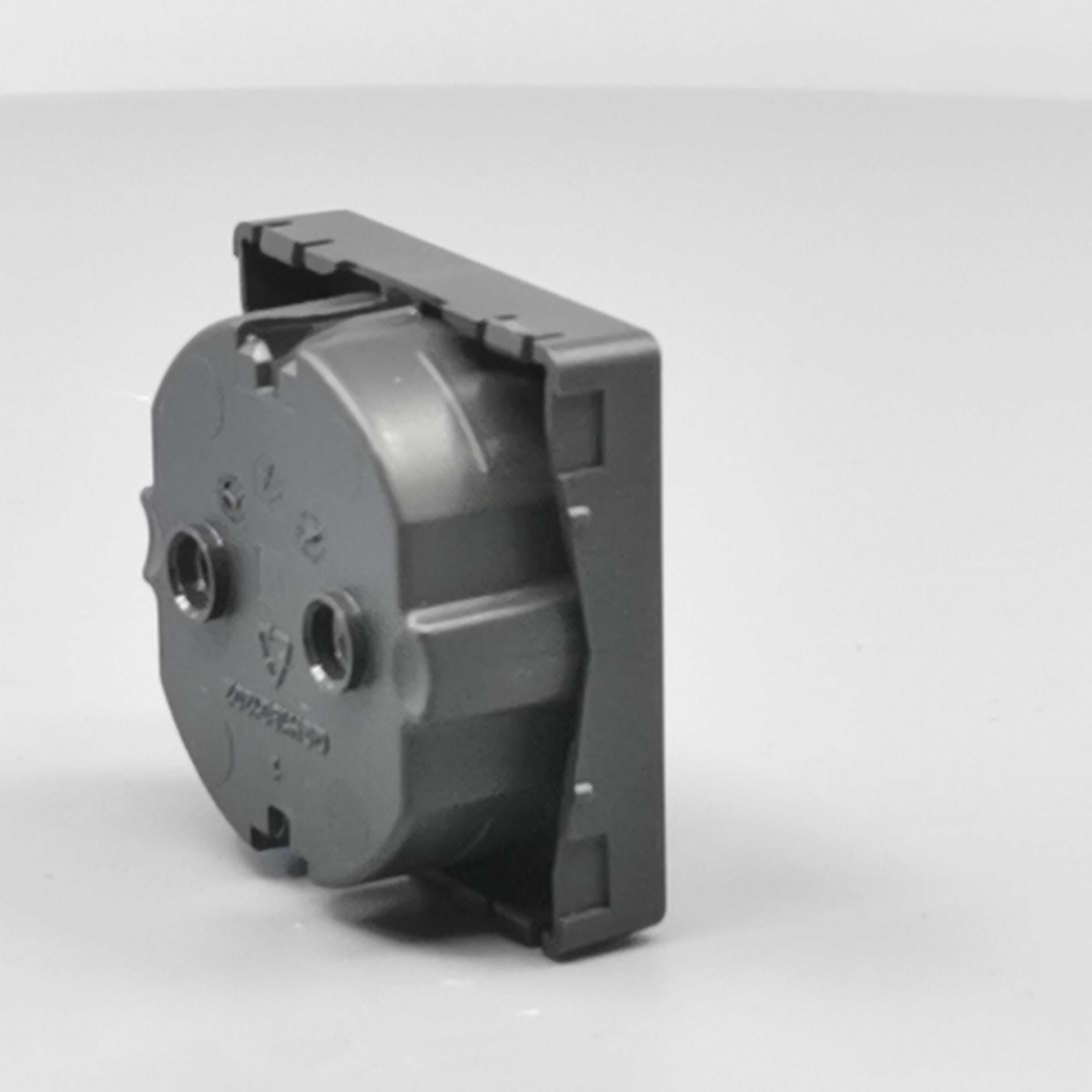 LK Fuga afdækning til 1m stikkontakt med sidejord - koksgrå