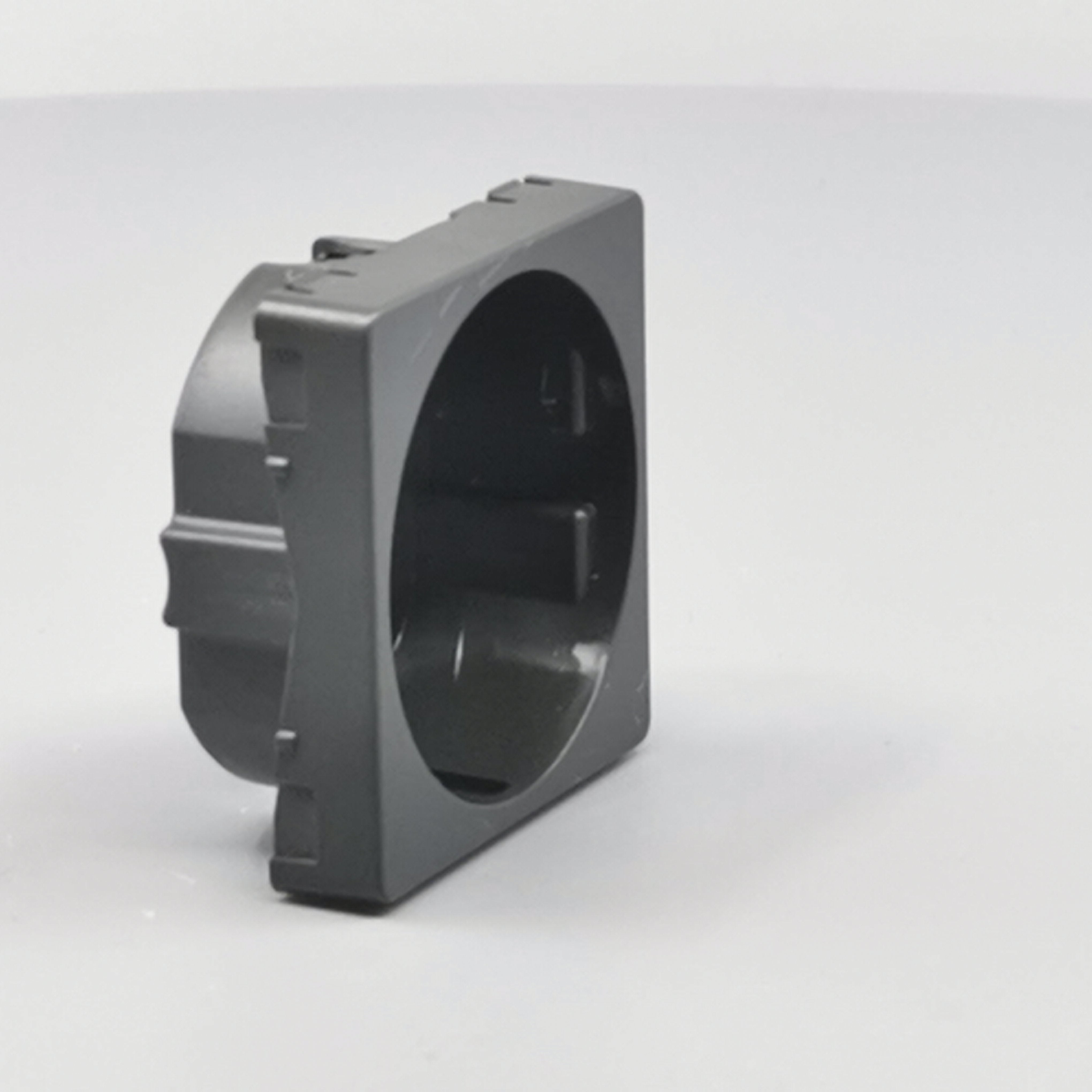 LK Fuga afdækning til 1m stikkontakt med sidejord - koksgrå