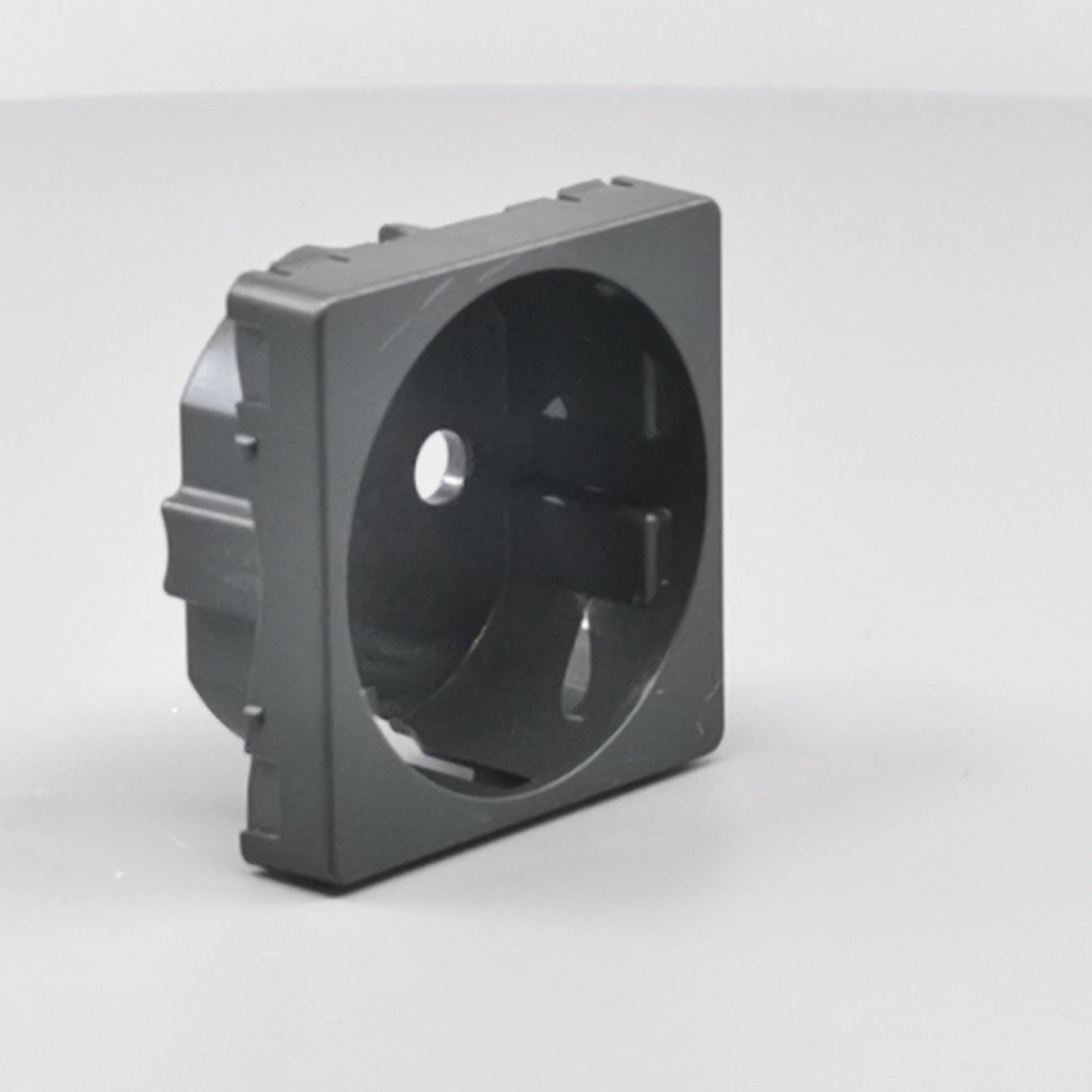 LK Fuga afdækning til 1m stikkontakt med sidejord - koksgrå