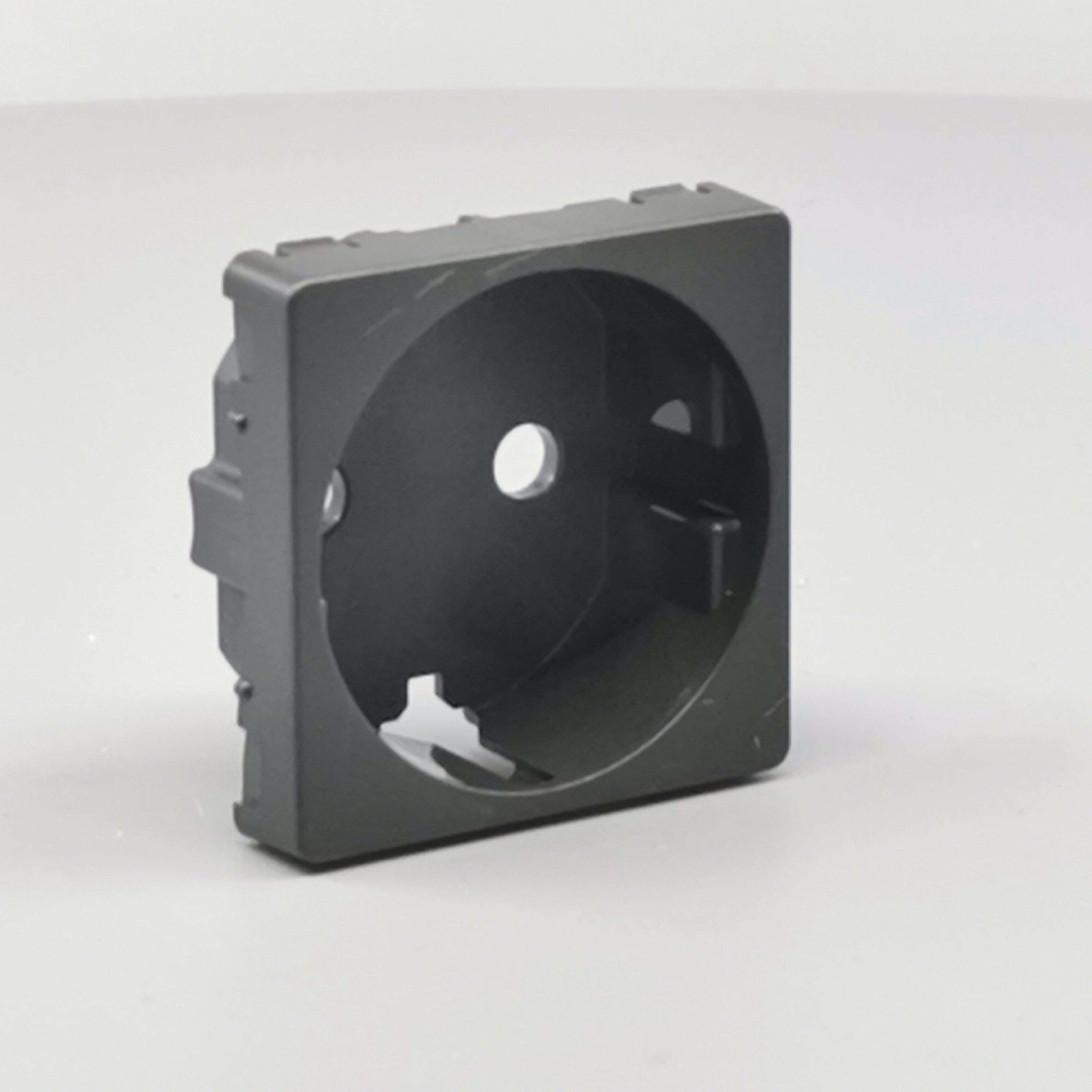 LK Fuga afdækning til 1m stikkontakt med sidejord - koksgrå