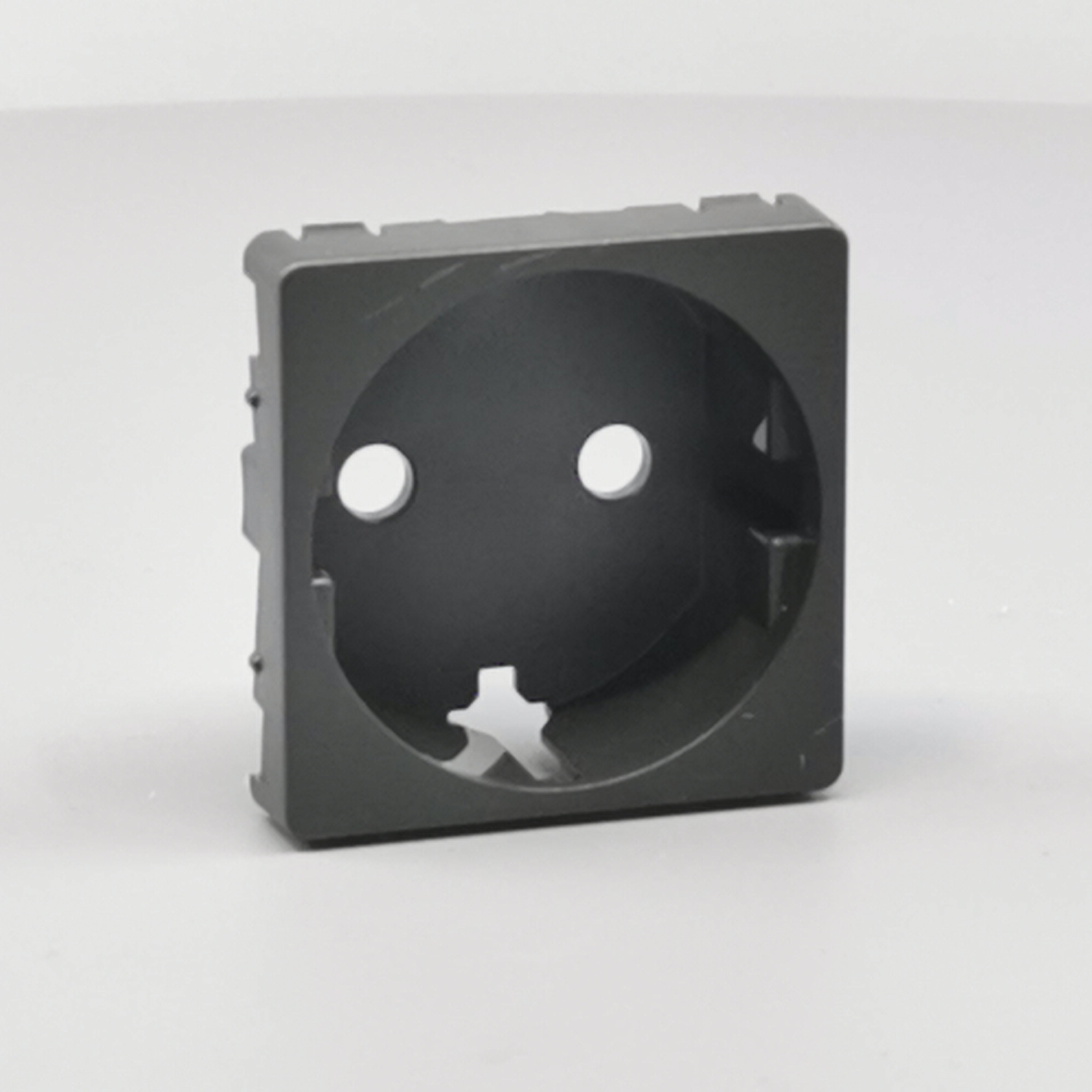 LK Fuga afdækning til 1m stikkontakt med sidejord - koksgrå