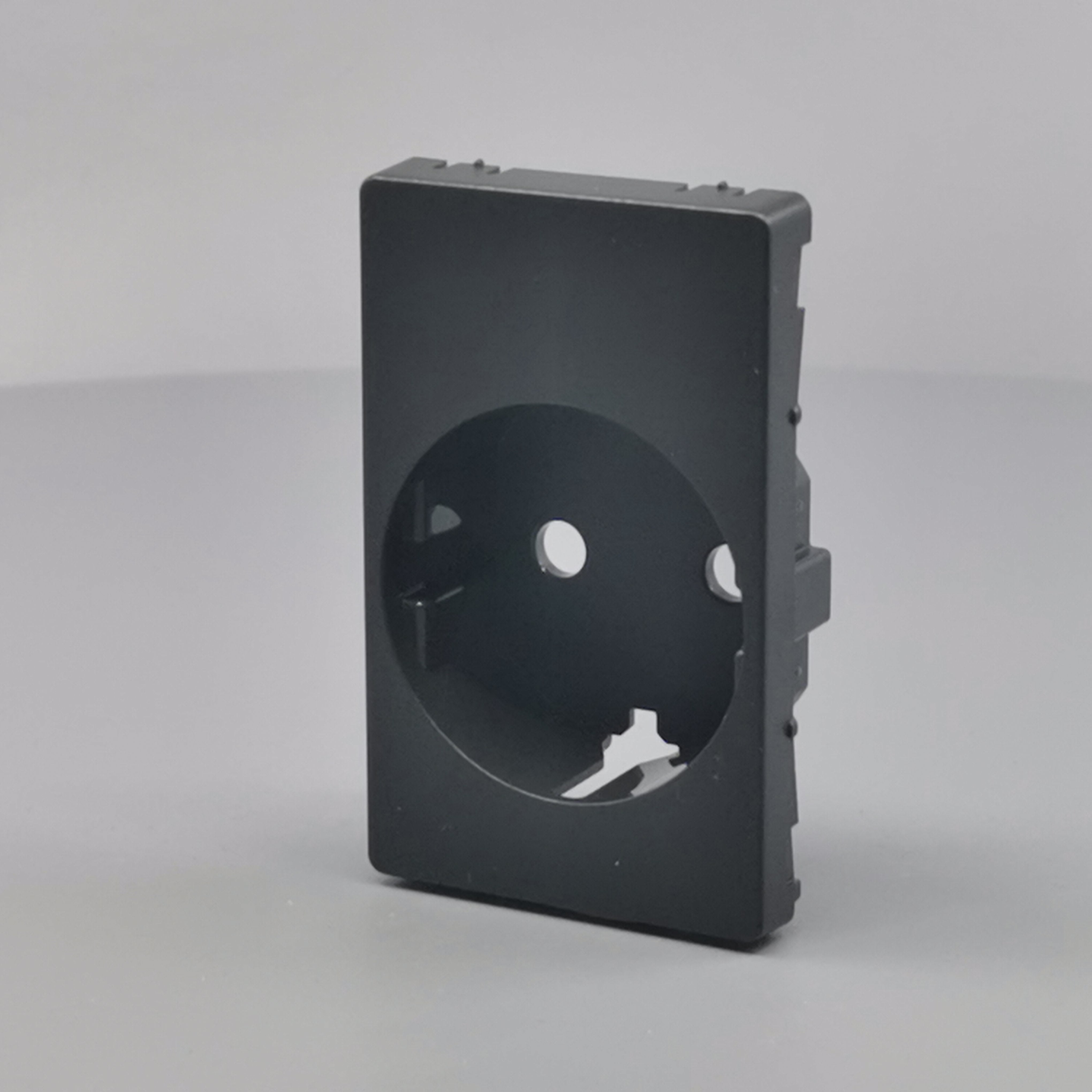 LK Fuga afdækning til 1½m stikkontakt med sidejord - koksgrå