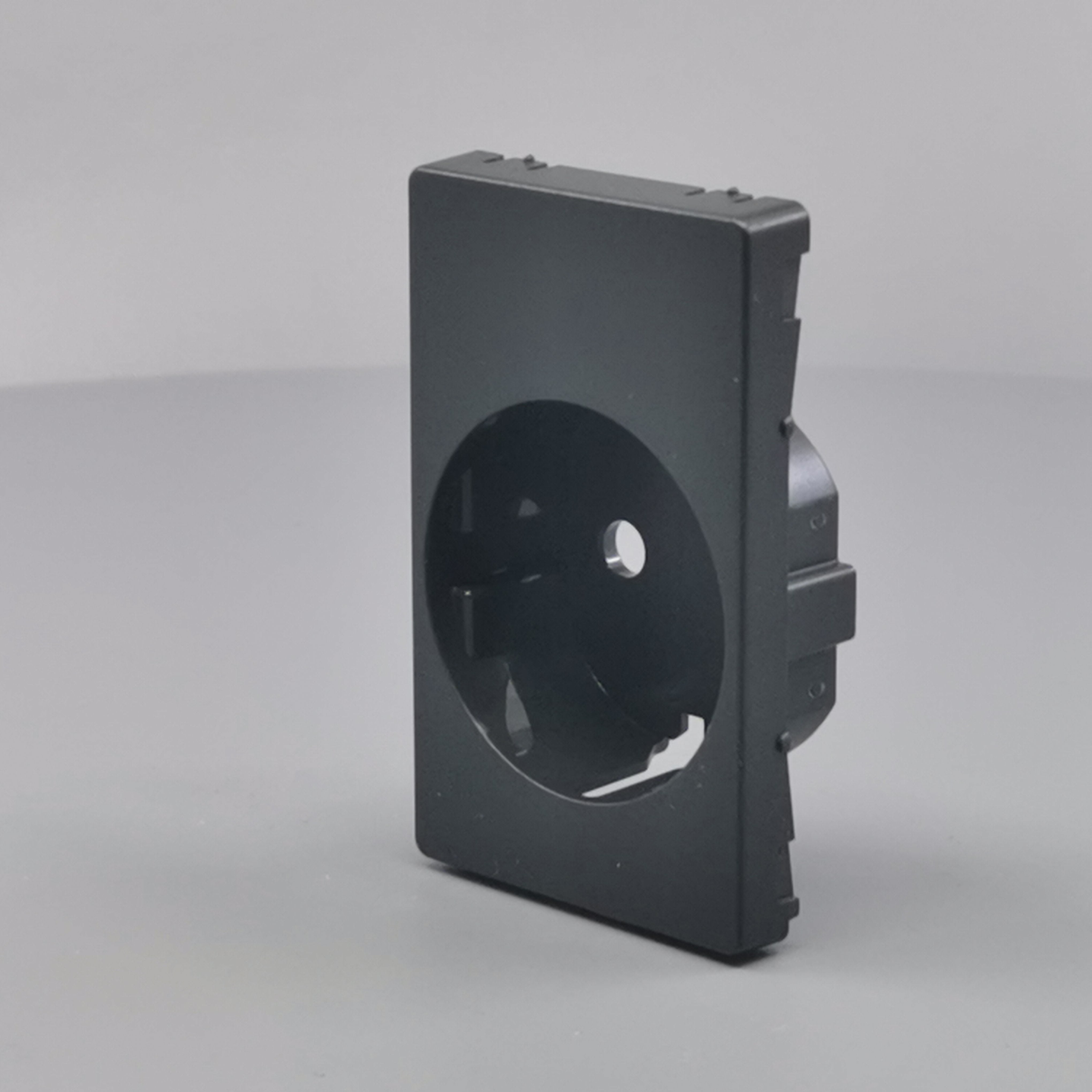 LK Fuga afdækning til 1½m stikkontakt med sidejord - koksgrå