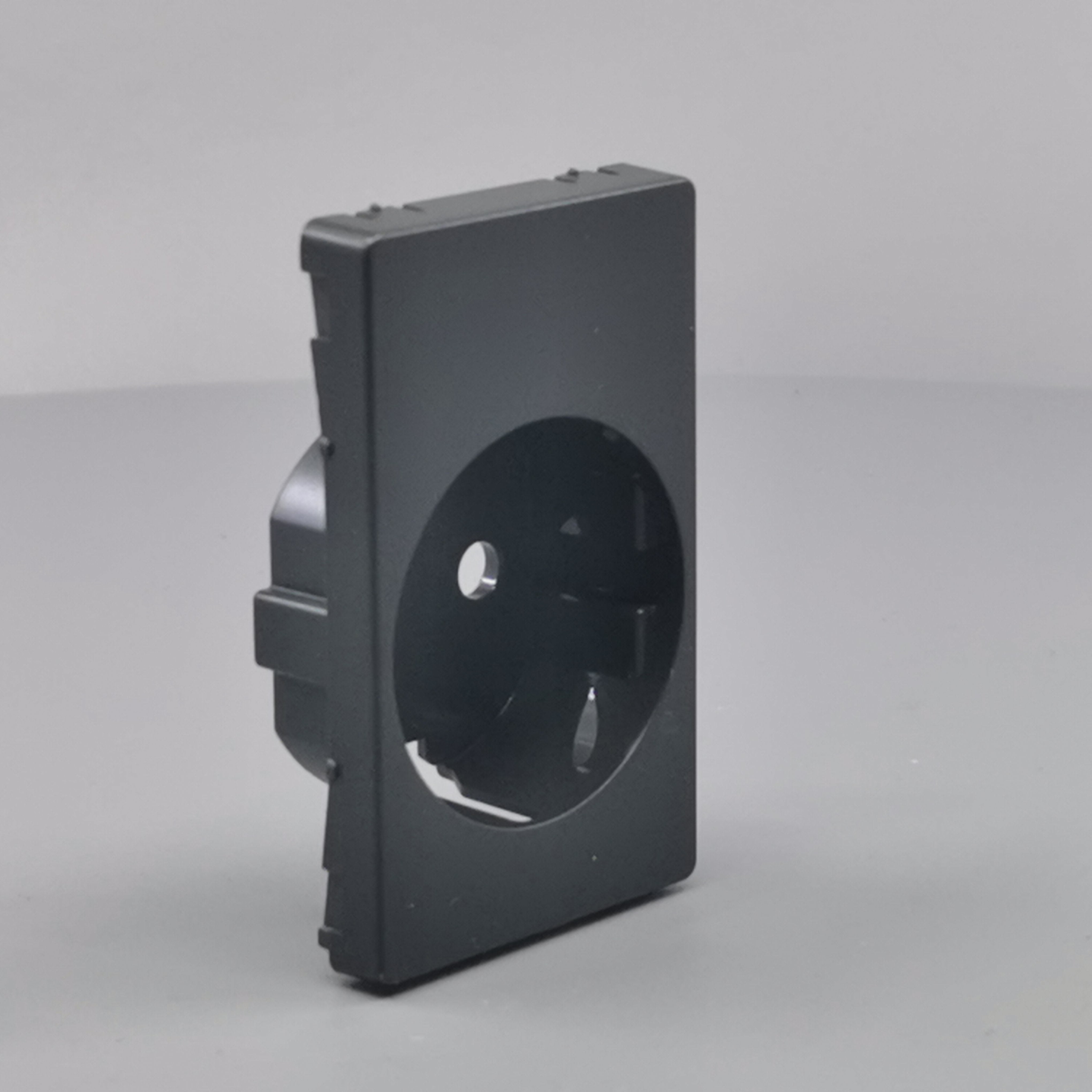 LK Fuga afdækning til 1½m stikkontakt med sidejord - koksgrå