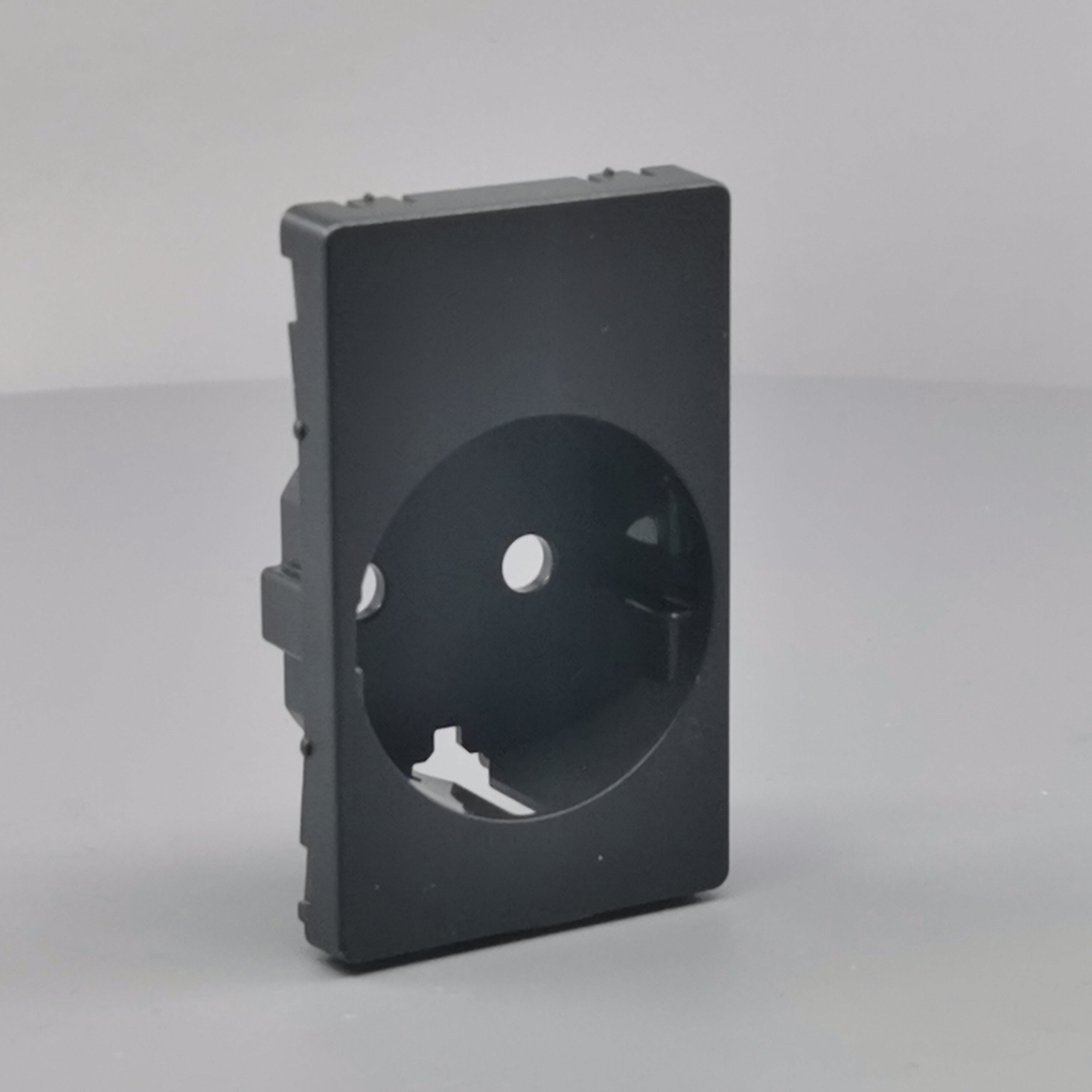 LK Fuga afdækning til 1½m stikkontakt med sidejord - koksgrå