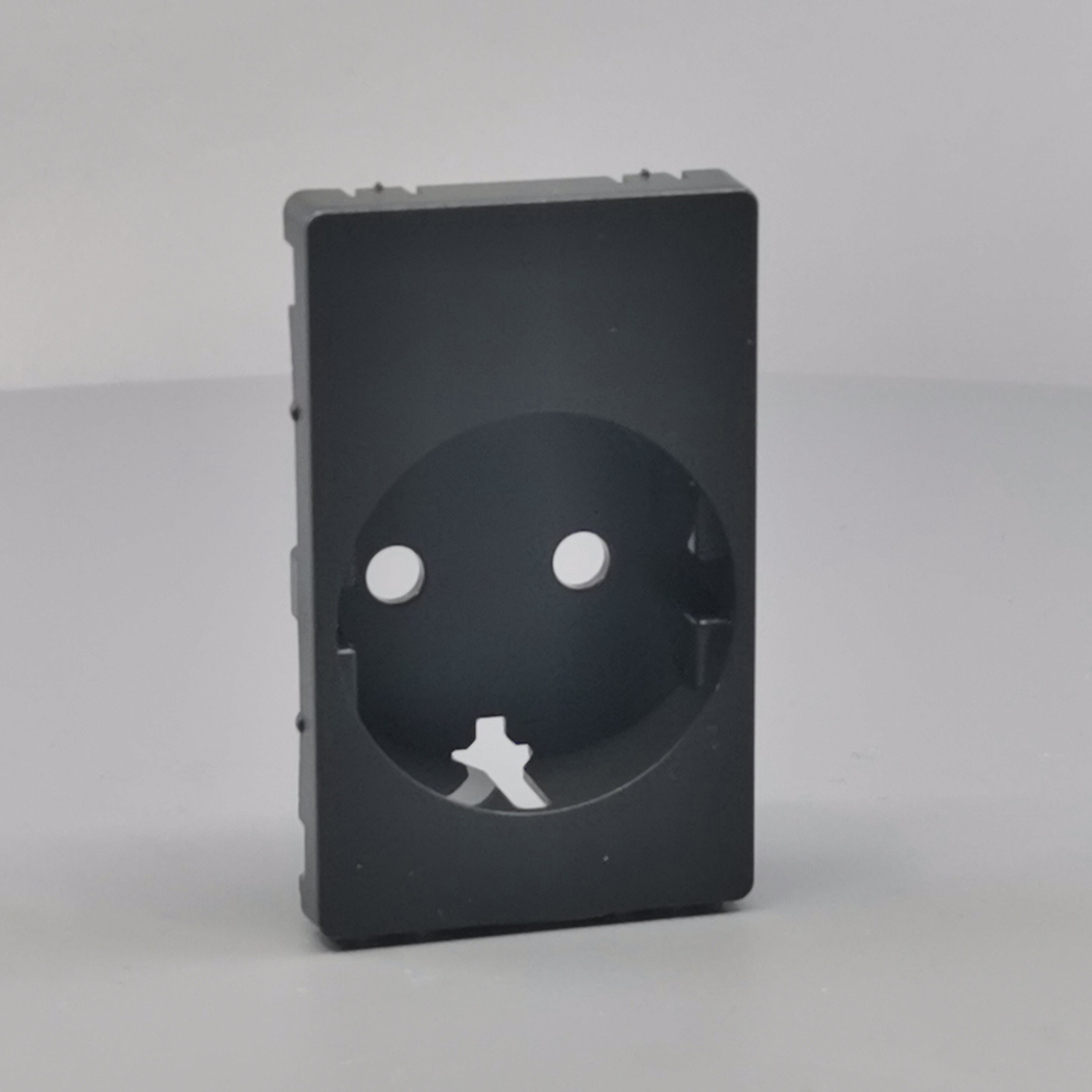 LK Fuga afdækning til 1½m stikkontakt med sidejord - koksgrå