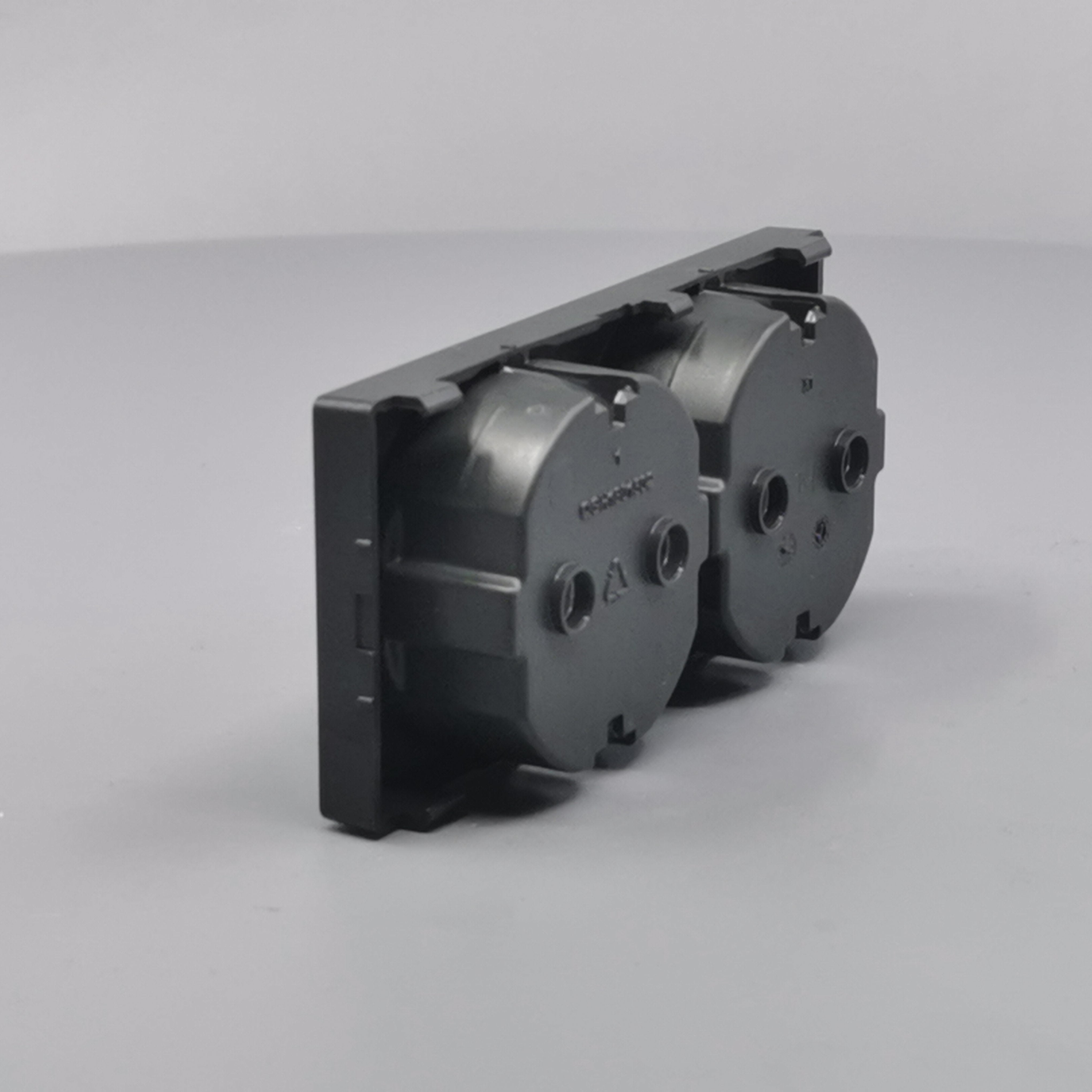 LK Fuga afdækning til 2m stikkontakt med sidejord - koksgrå