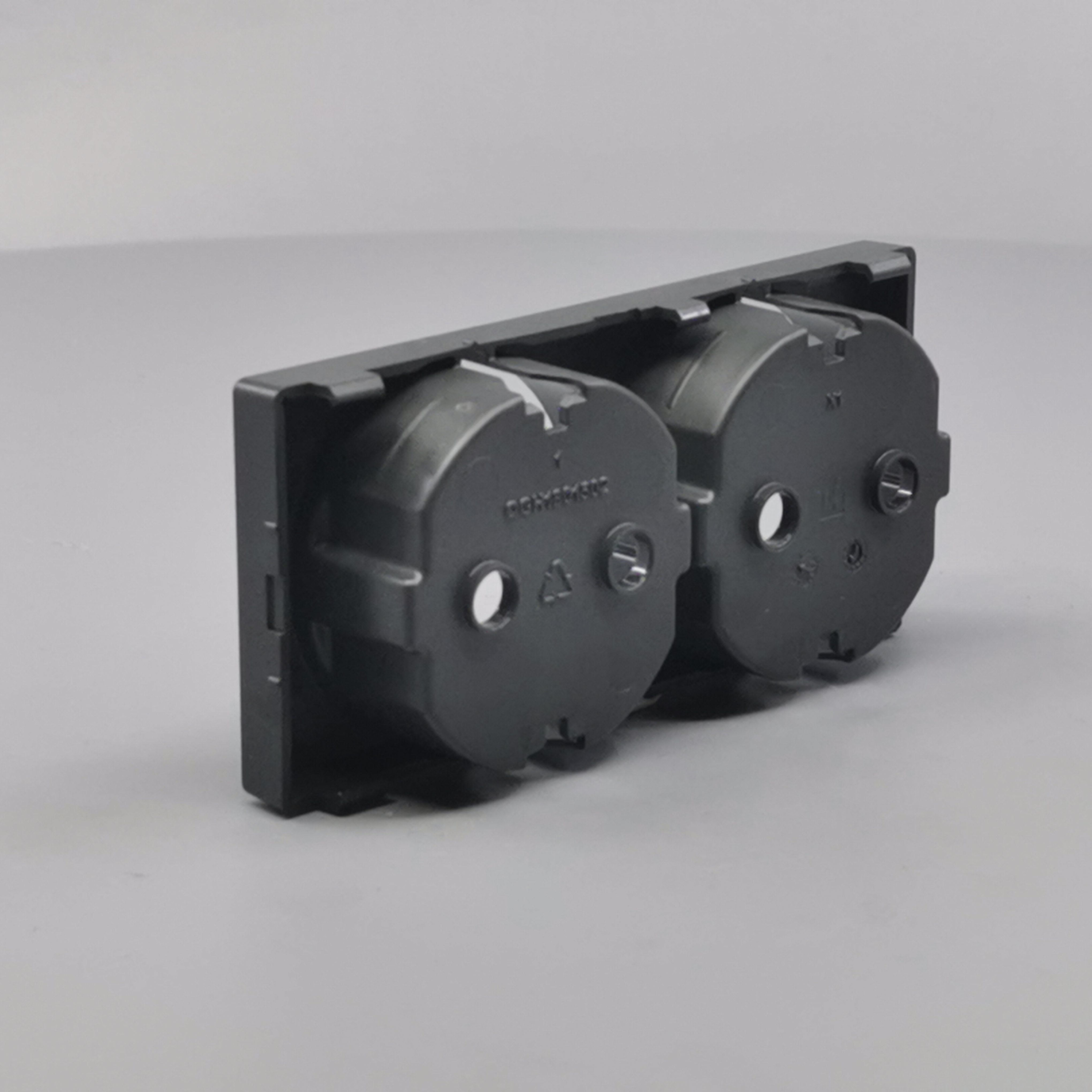 LK Fuga afdækning til 2m stikkontakt med sidejord - koksgrå