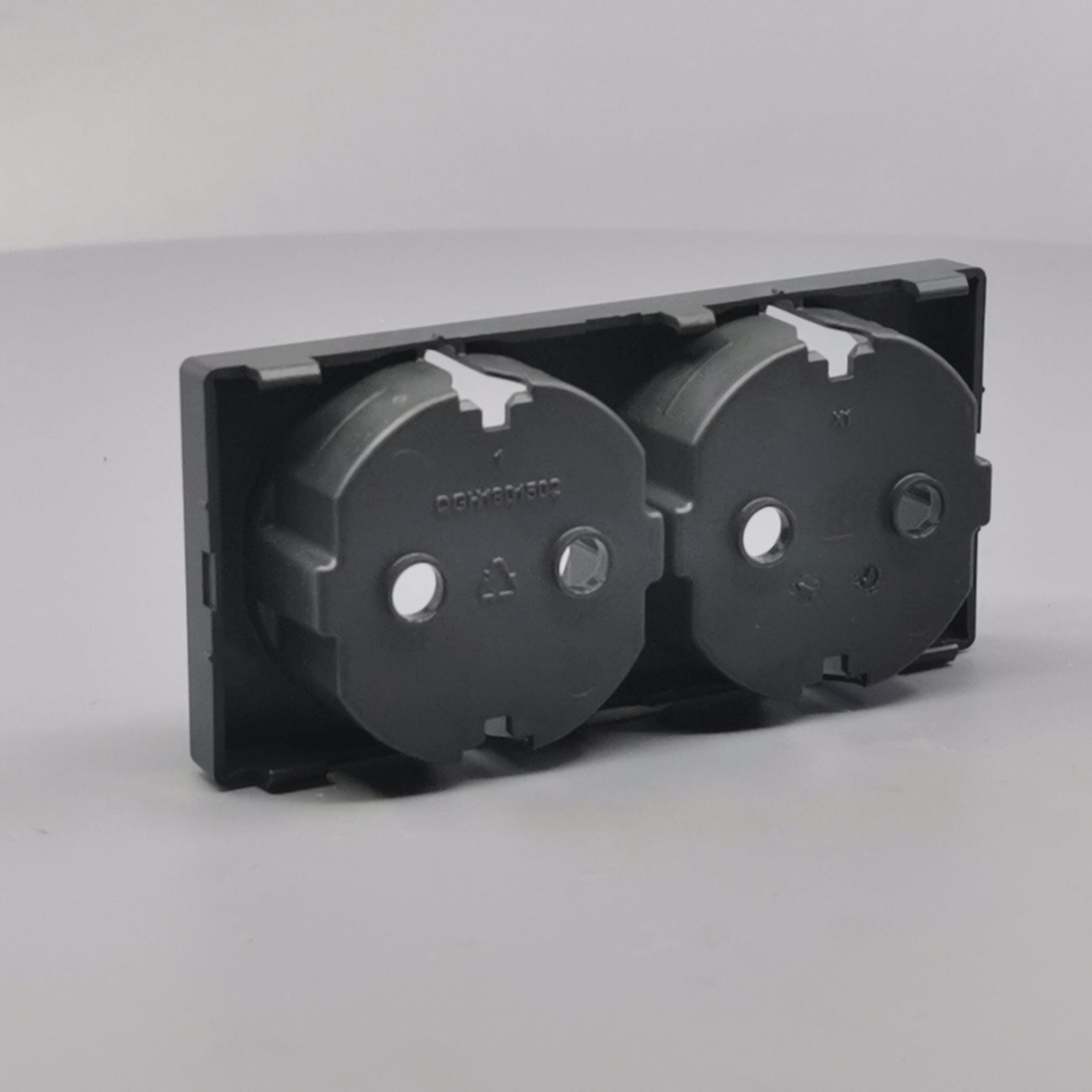 LK Fuga afdækning til 2m stikkontakt med sidejord - koksgrå