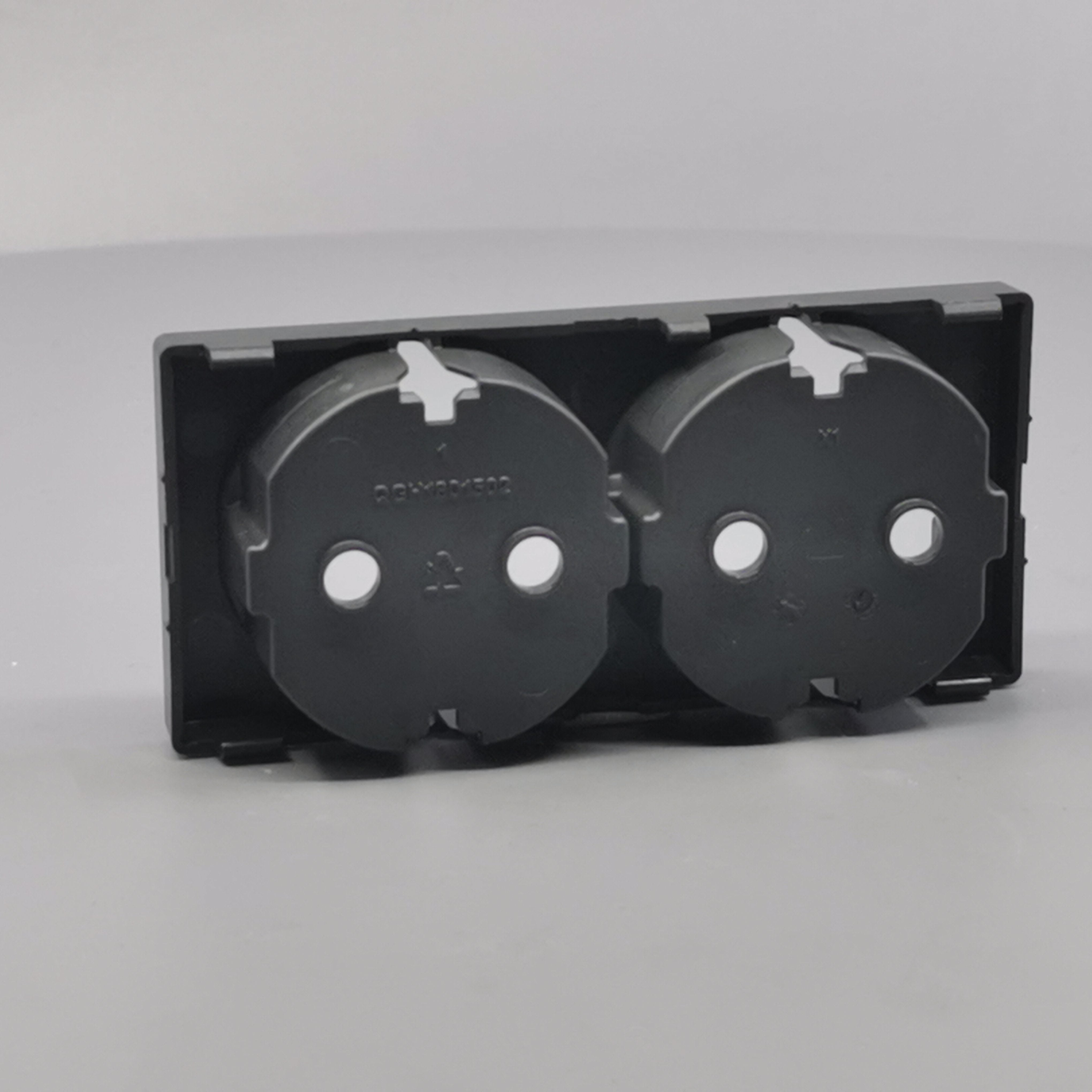 LK Fuga afdækning til 2m stikkontakt med sidejord - koksgrå